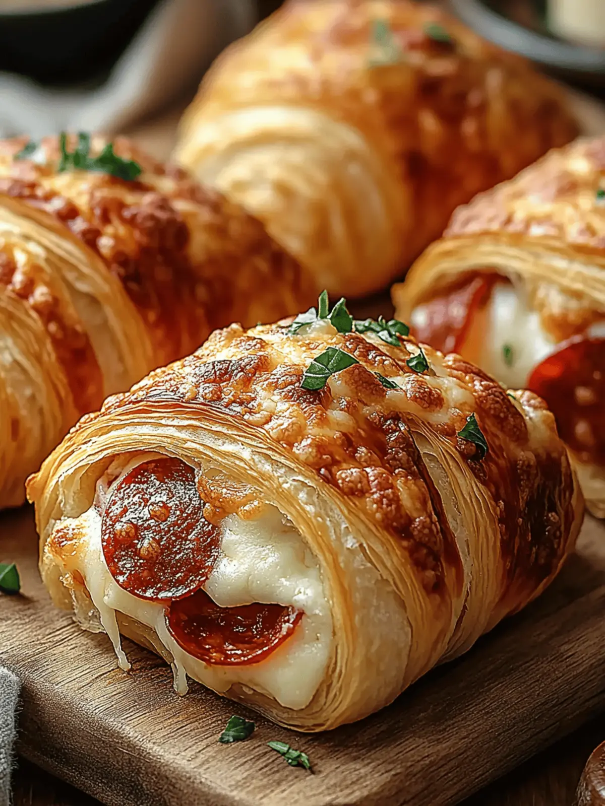 Mozzarella Pepperoni Croissant Rolls