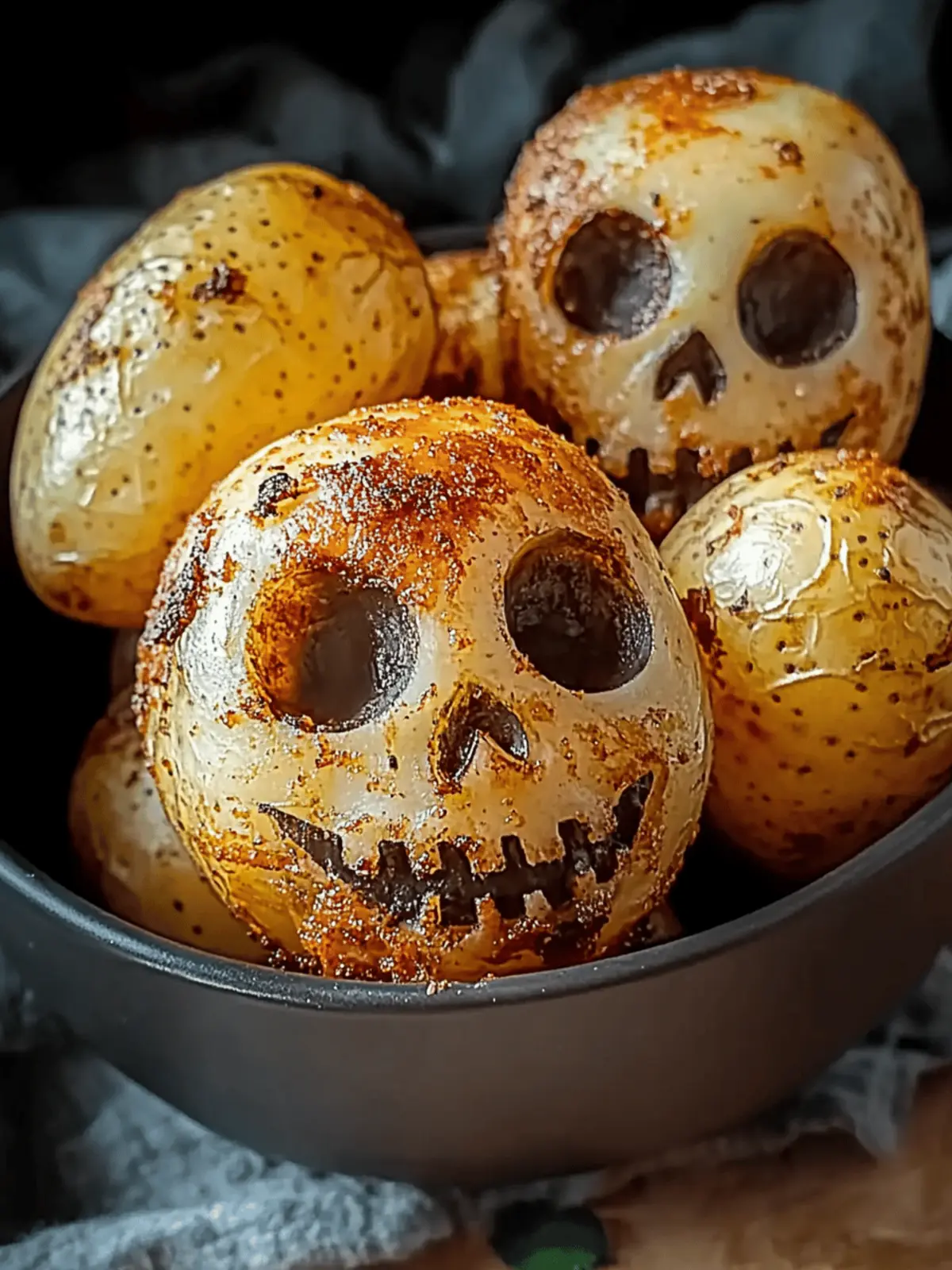 Spooky Skull Potatoes