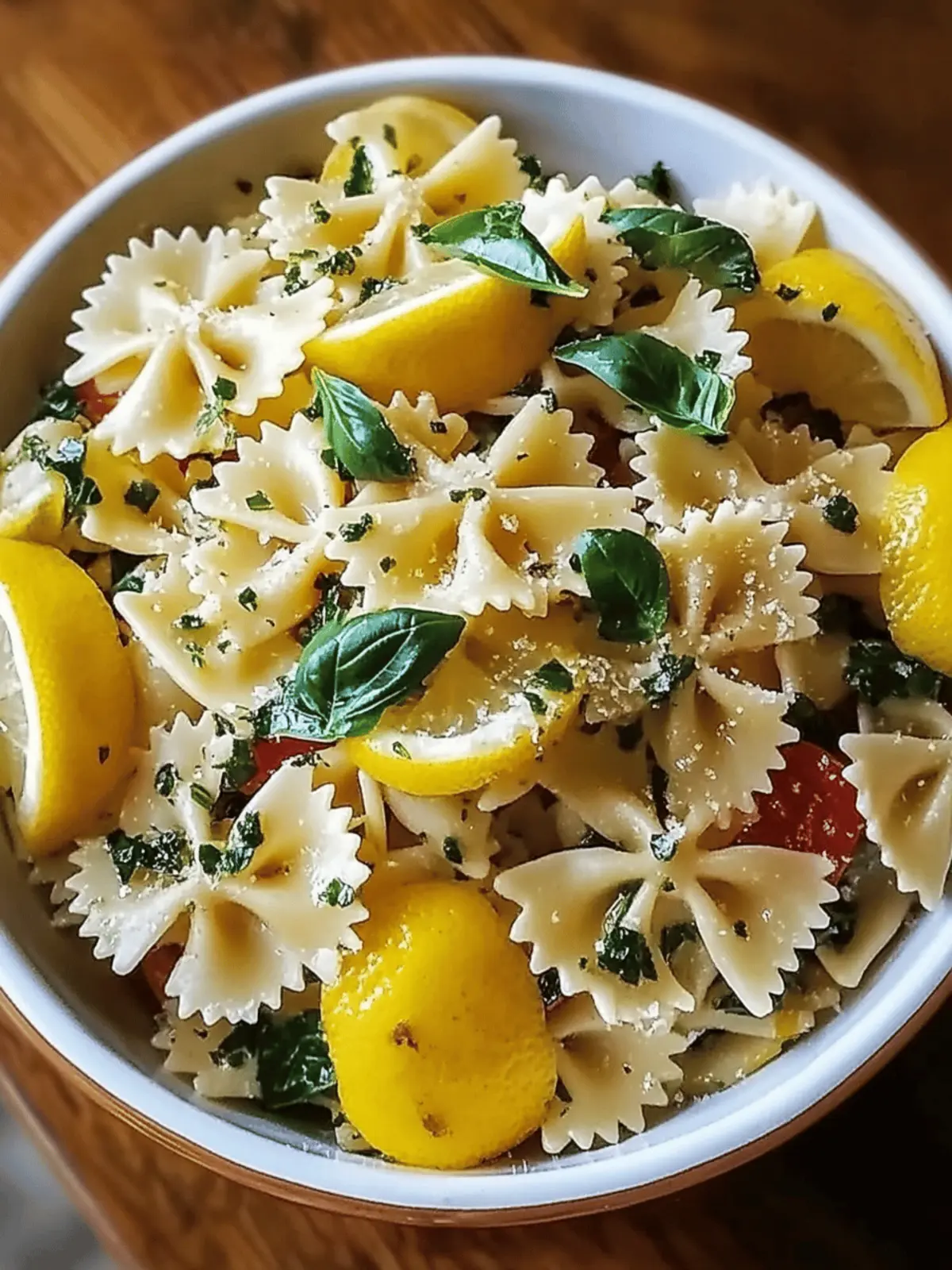 Lemon Basil Bowtie Pasta Salad