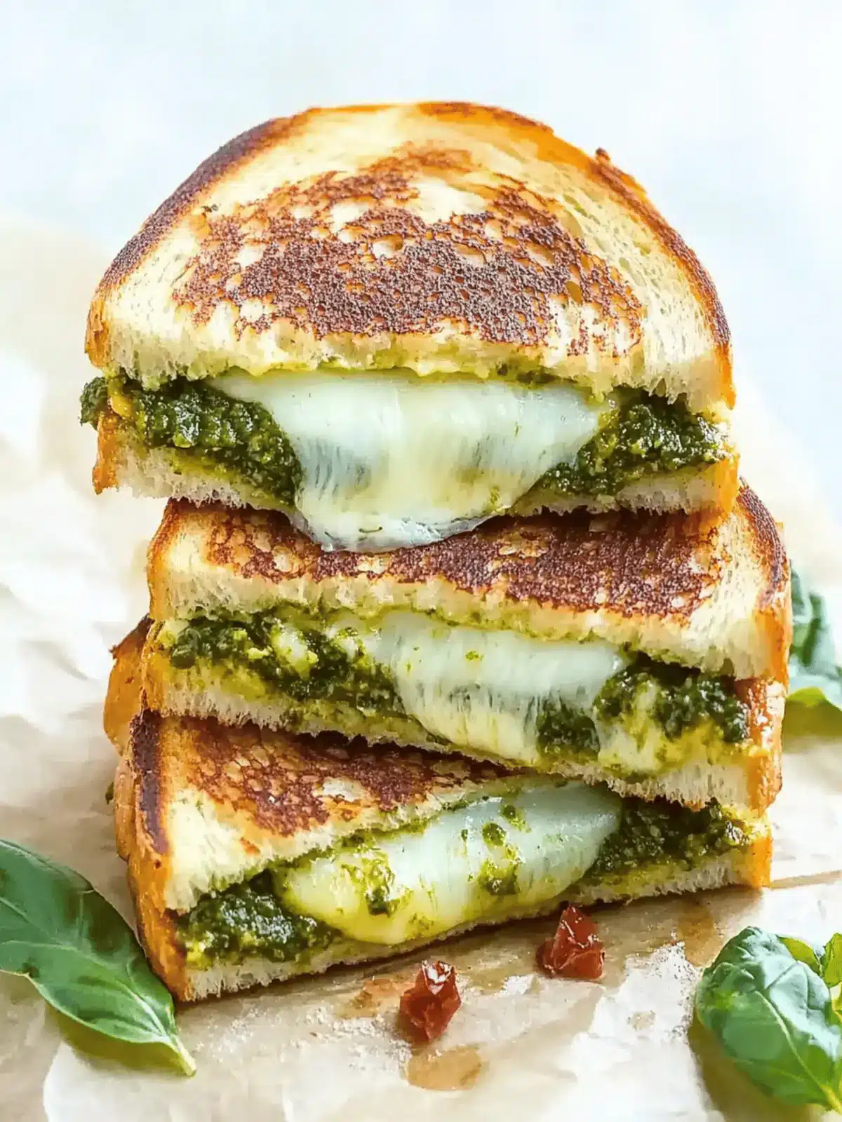 Sourdough Pesto Grilled Cheese