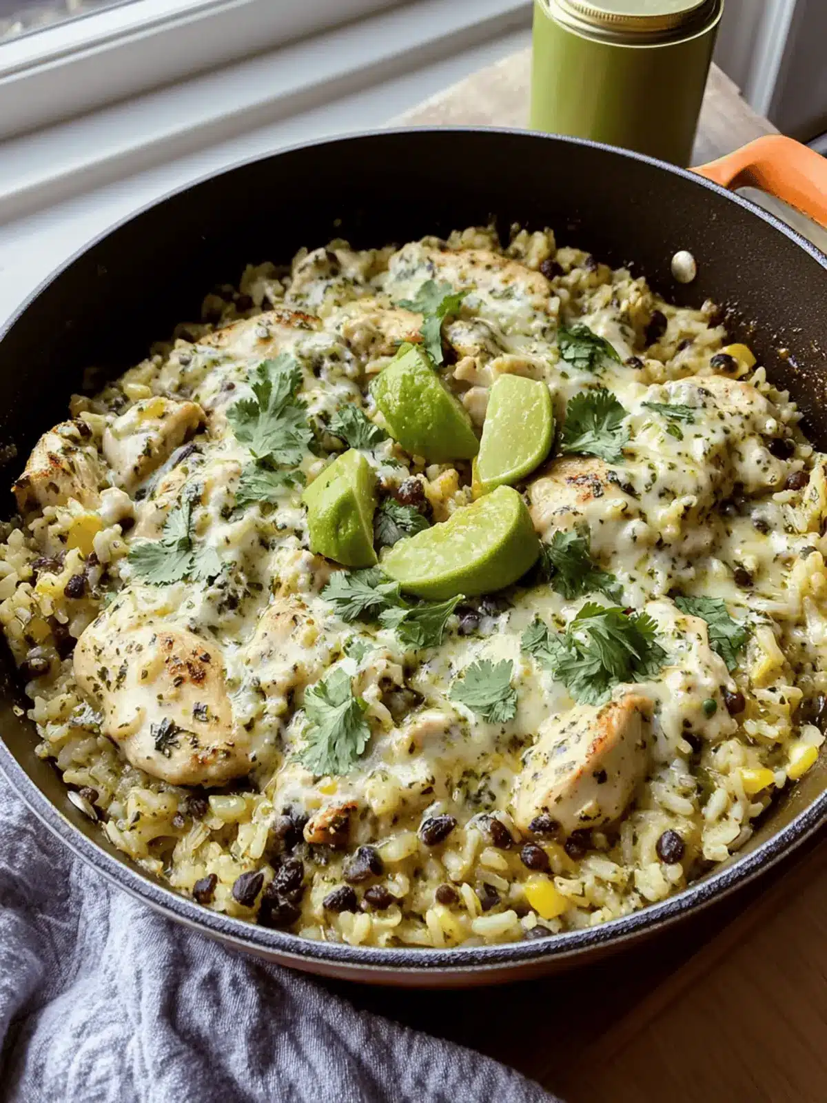 Salsa Verde Chicken & Rice Skillet