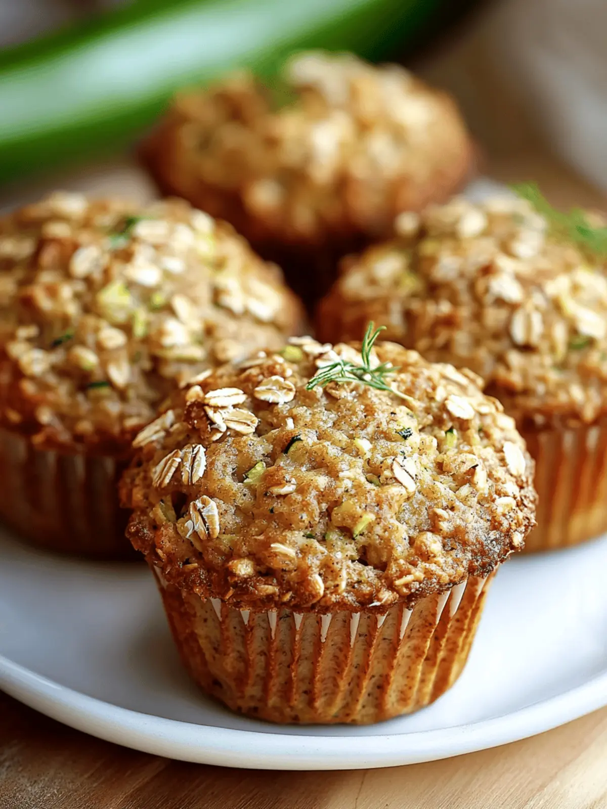 Zucchini Oatmeal Muffins