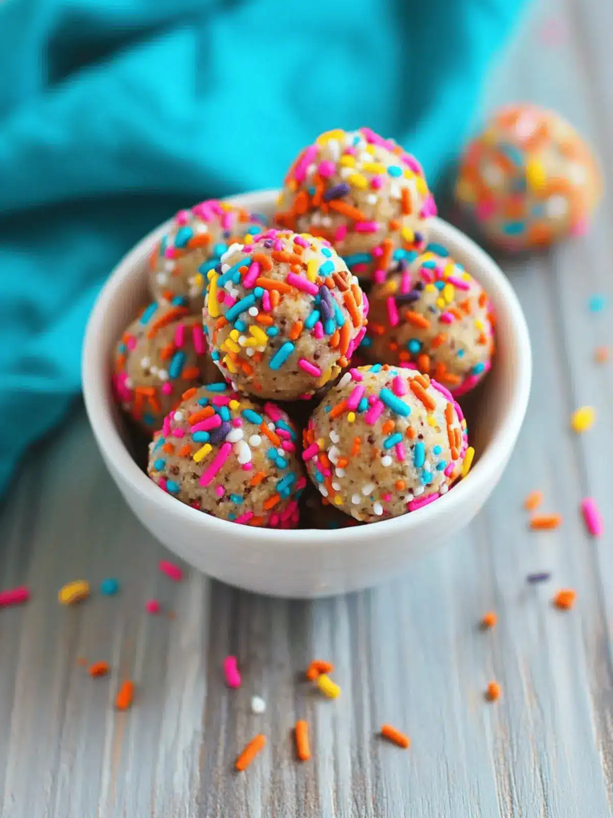 Cake Batter Protein Balls
