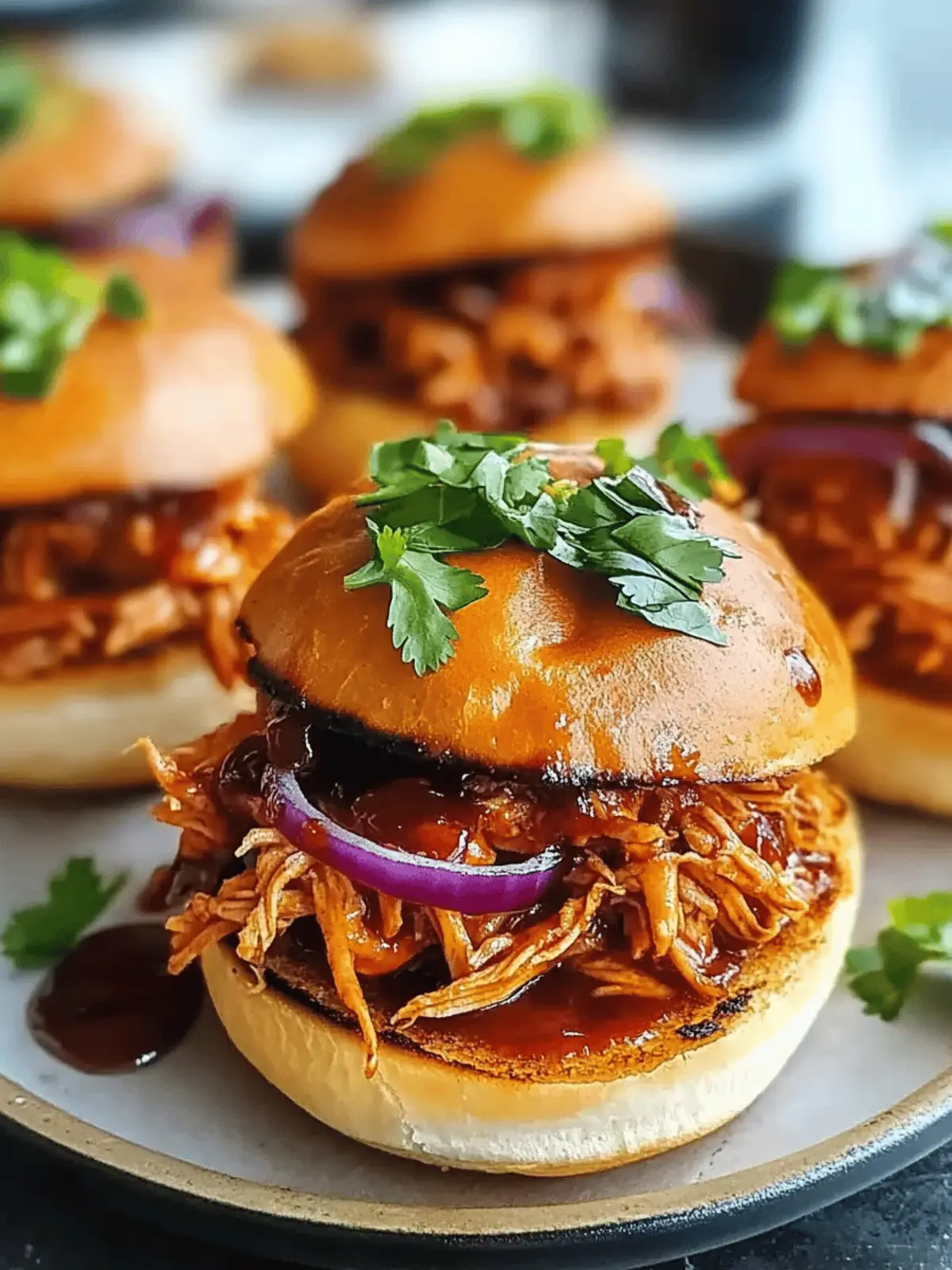 BBQ Pulled Chicken Sliders