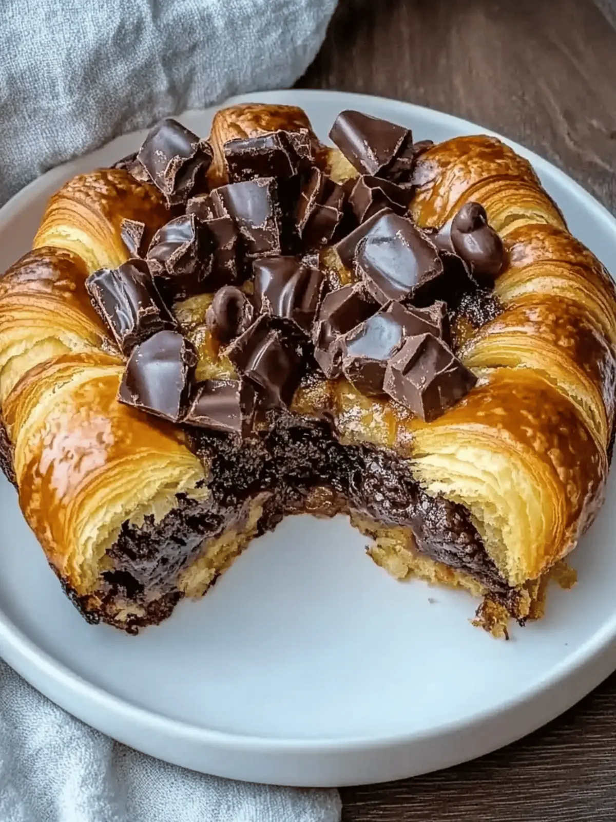Chocolate Croissant Breakfast Bake