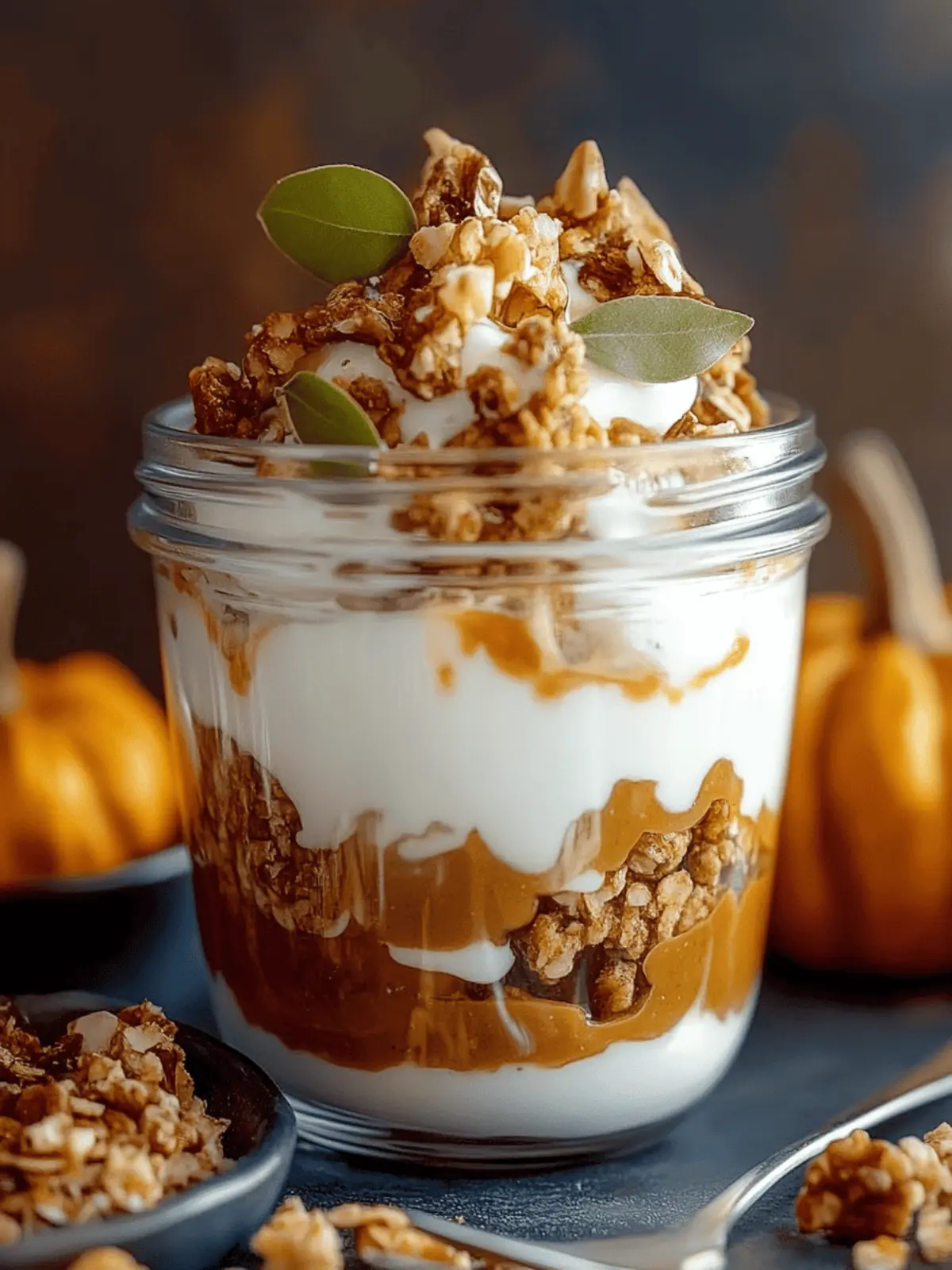 Pumpkin Spice Yogurt Parfait