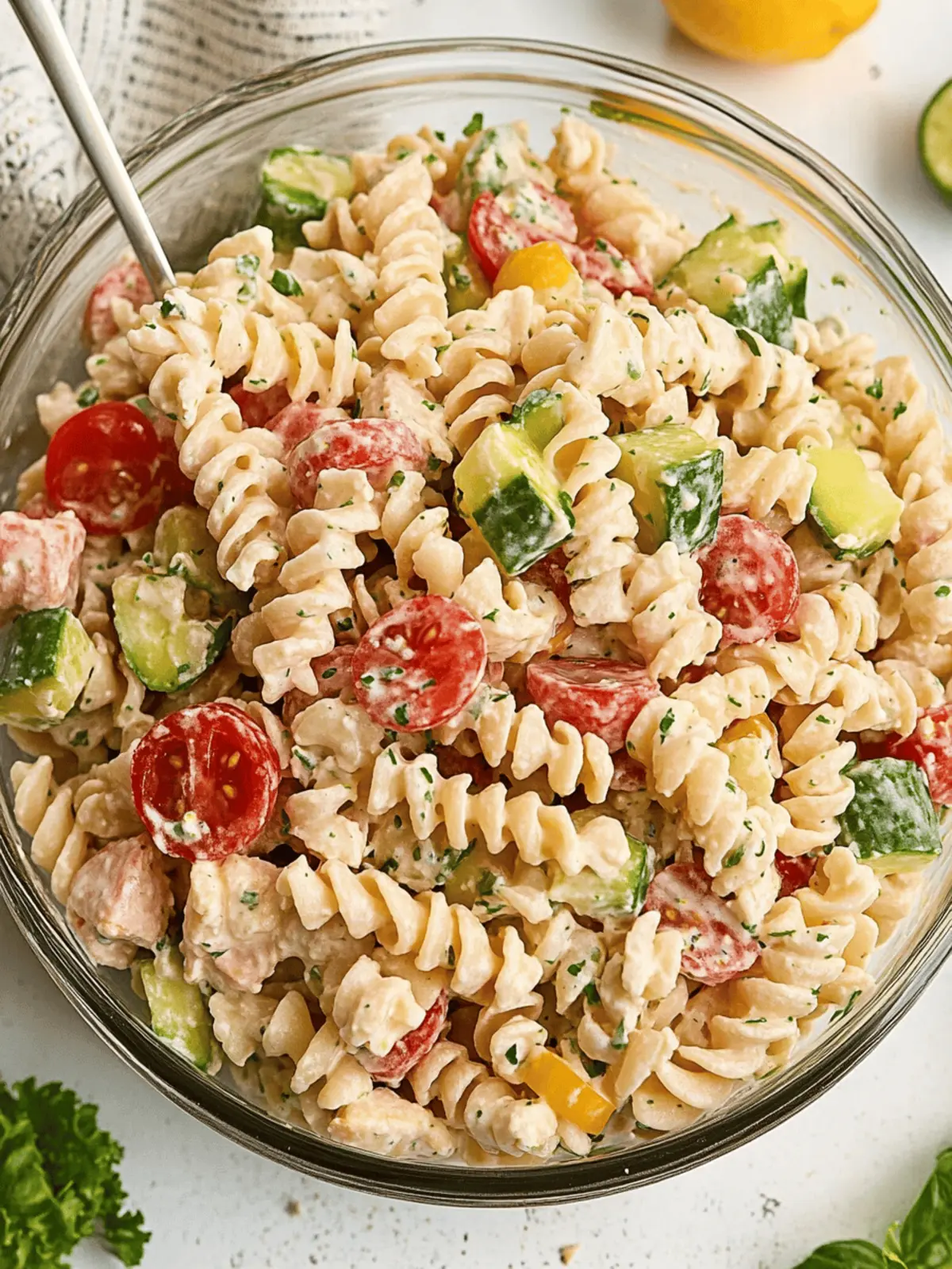 Creamy High-Protein Pasta Salad