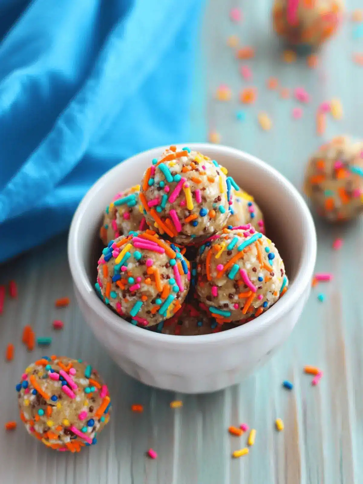 Cake Batter Protein Balls