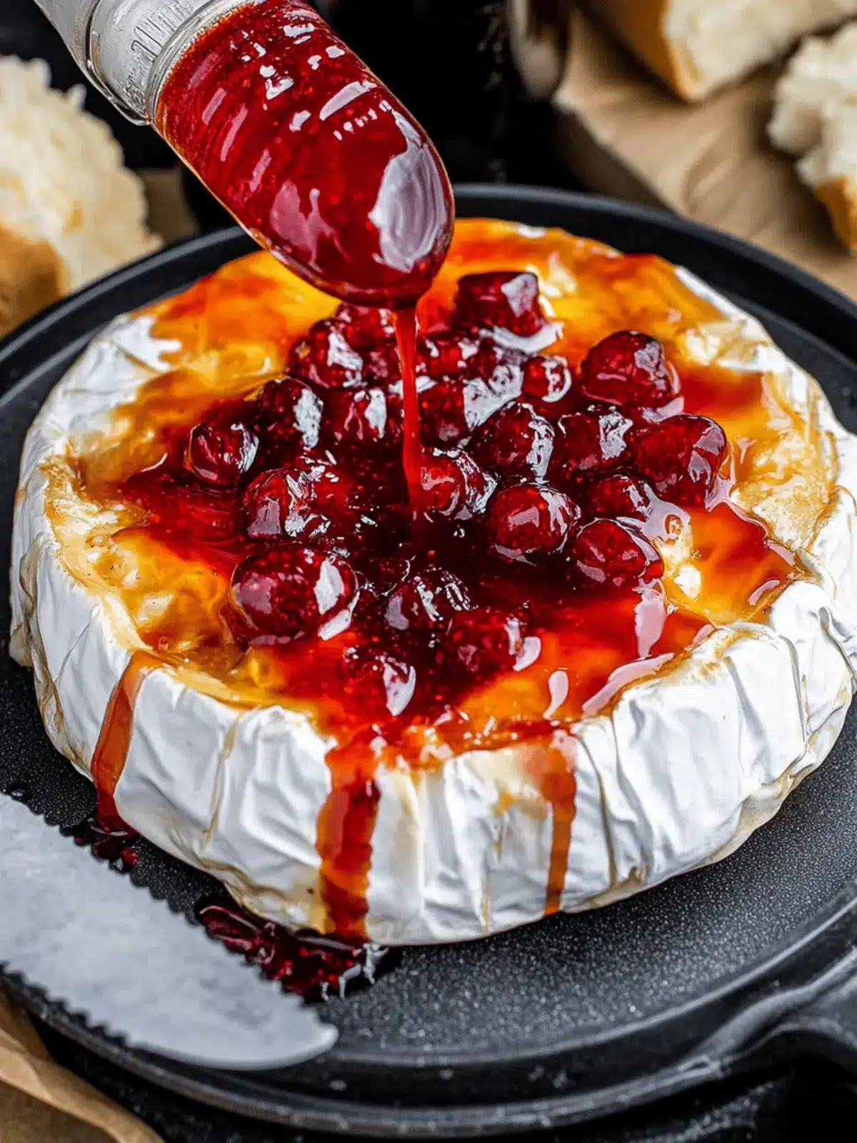 Halloween Bloody Baked Brie