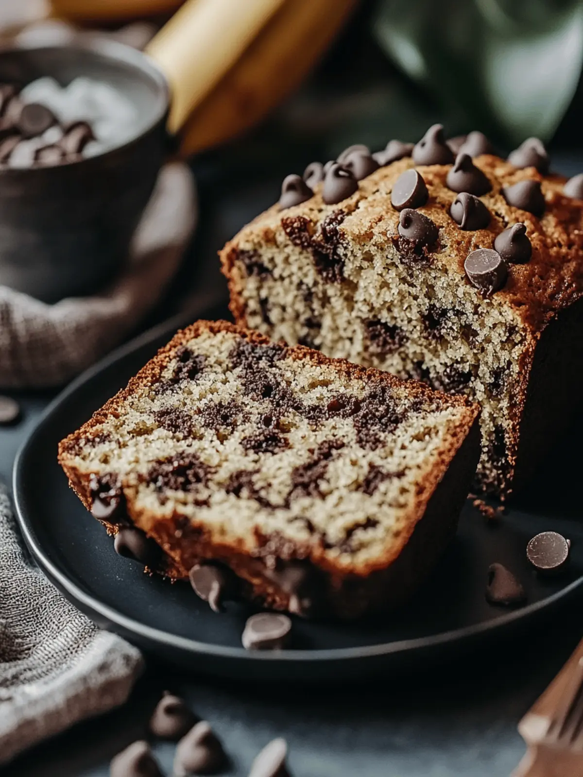 Banana Bread Recipe with Chocolate Chips