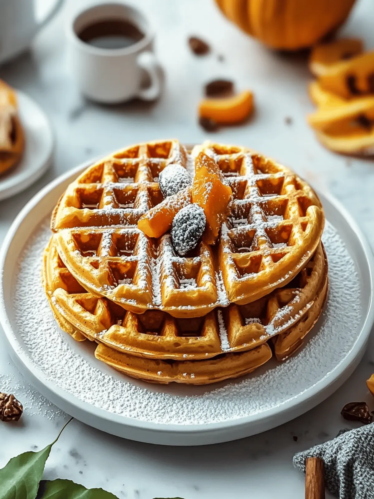 Pumpkin Chai Spice Waffles