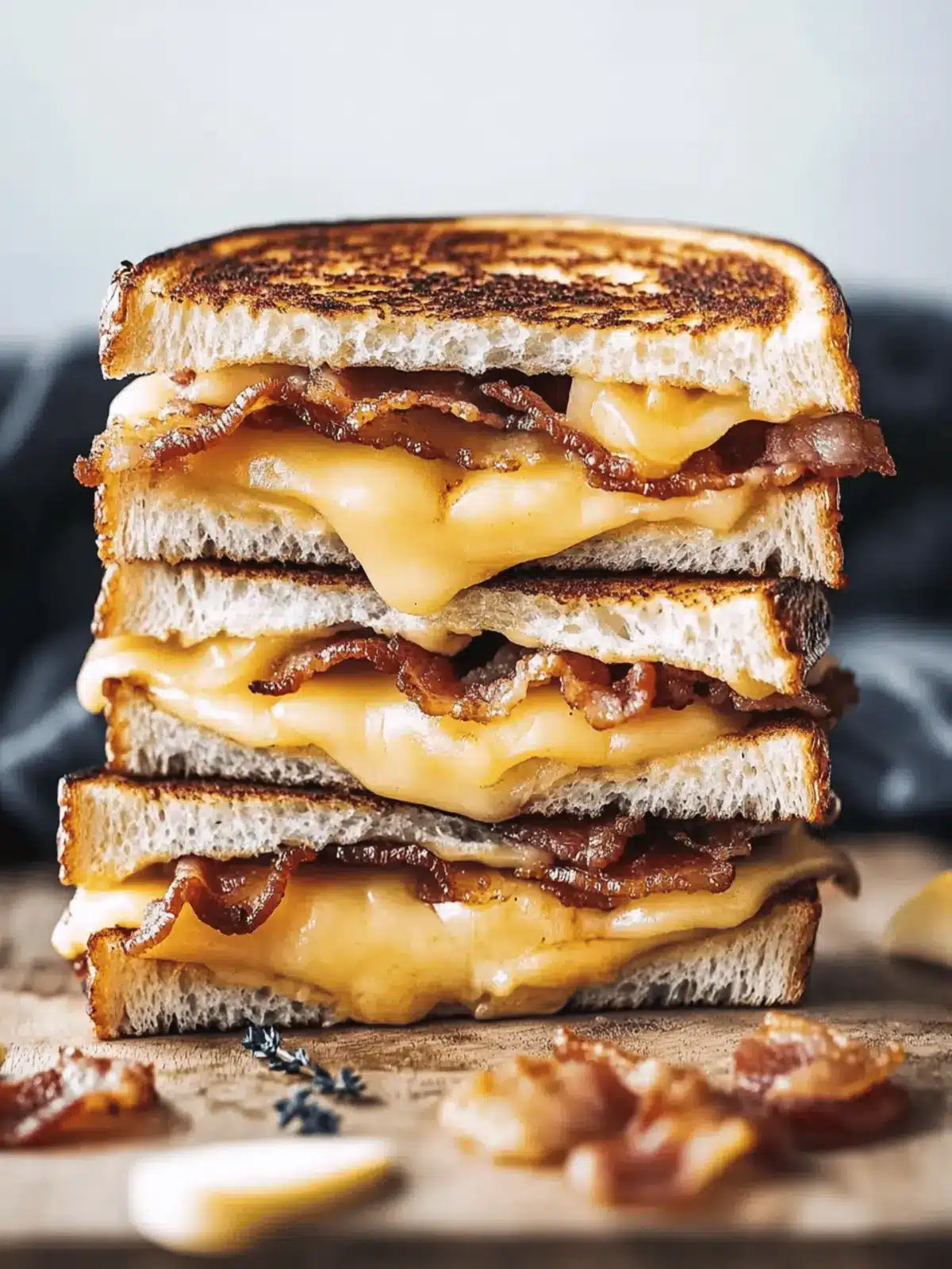 Apple Bacon and Cheddar Grilled Cheese
