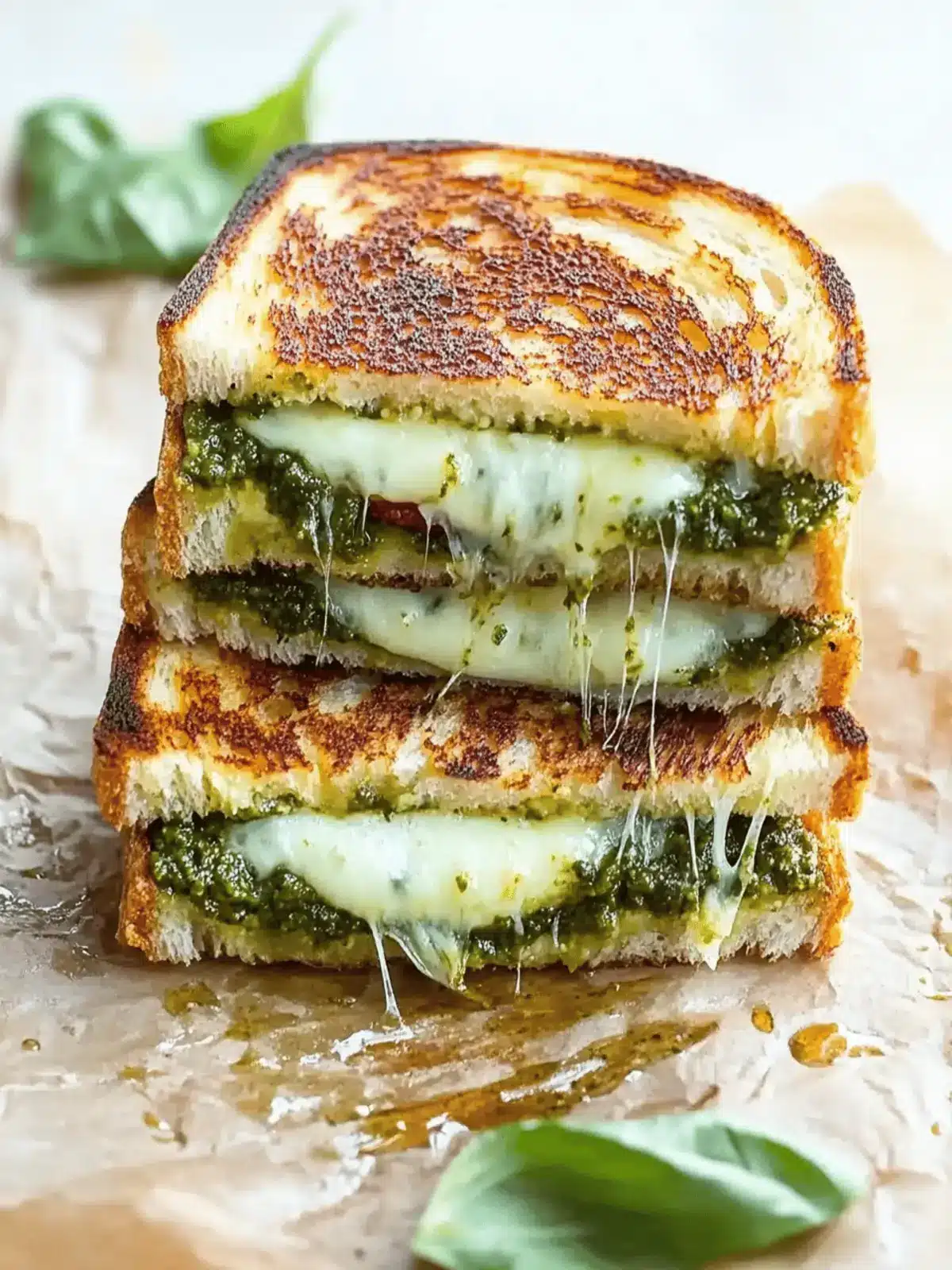 Sourdough Pesto Grilled Cheese
