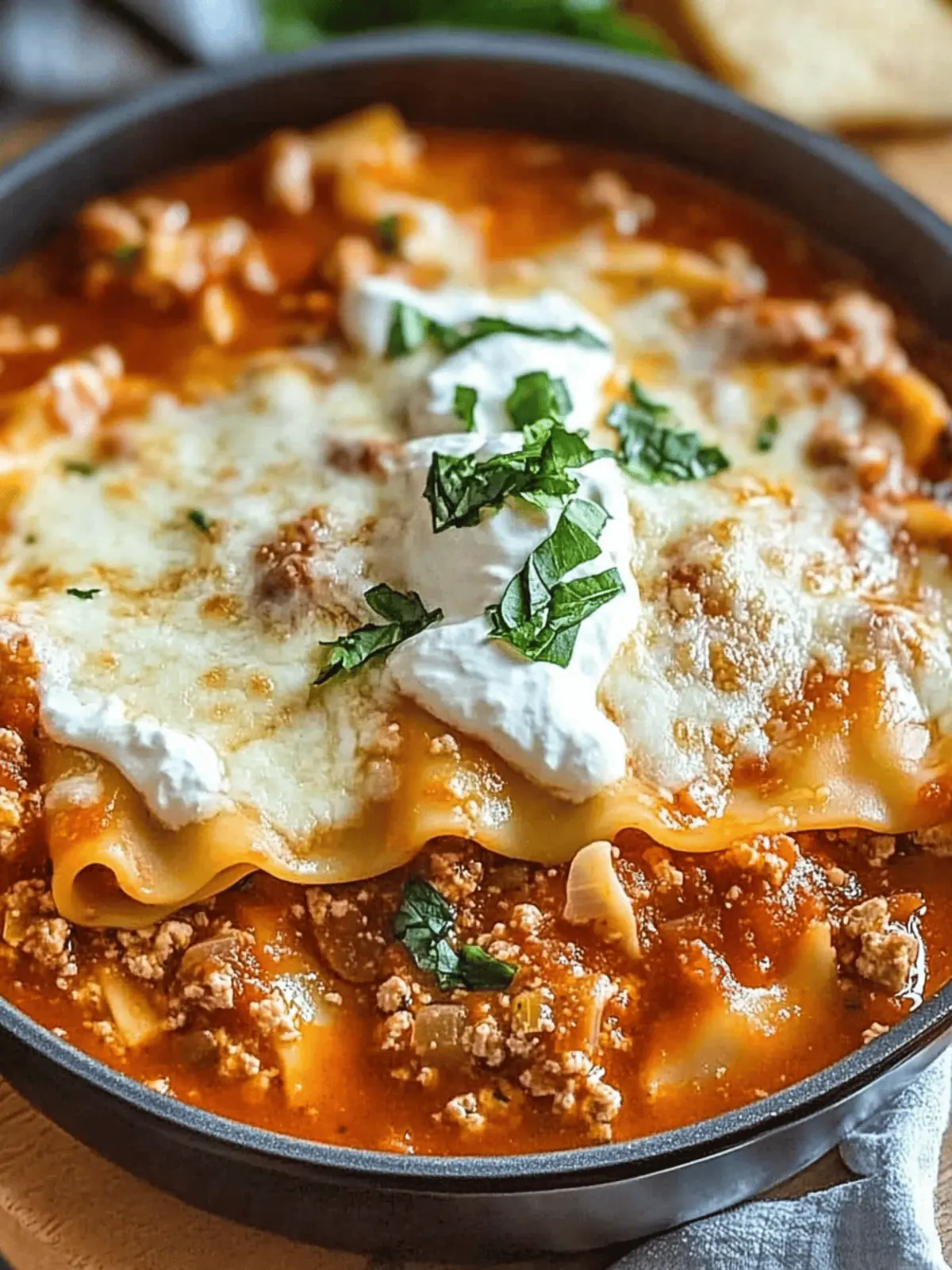 One Pot Lasagna Soup