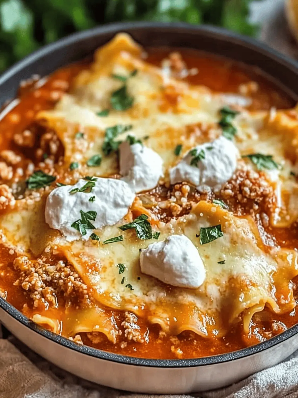 One Pot Lasagna Soup