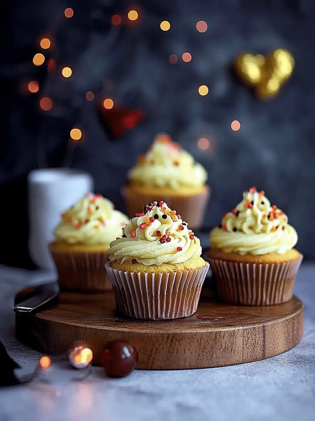 Eggless Burfi Cupcakes