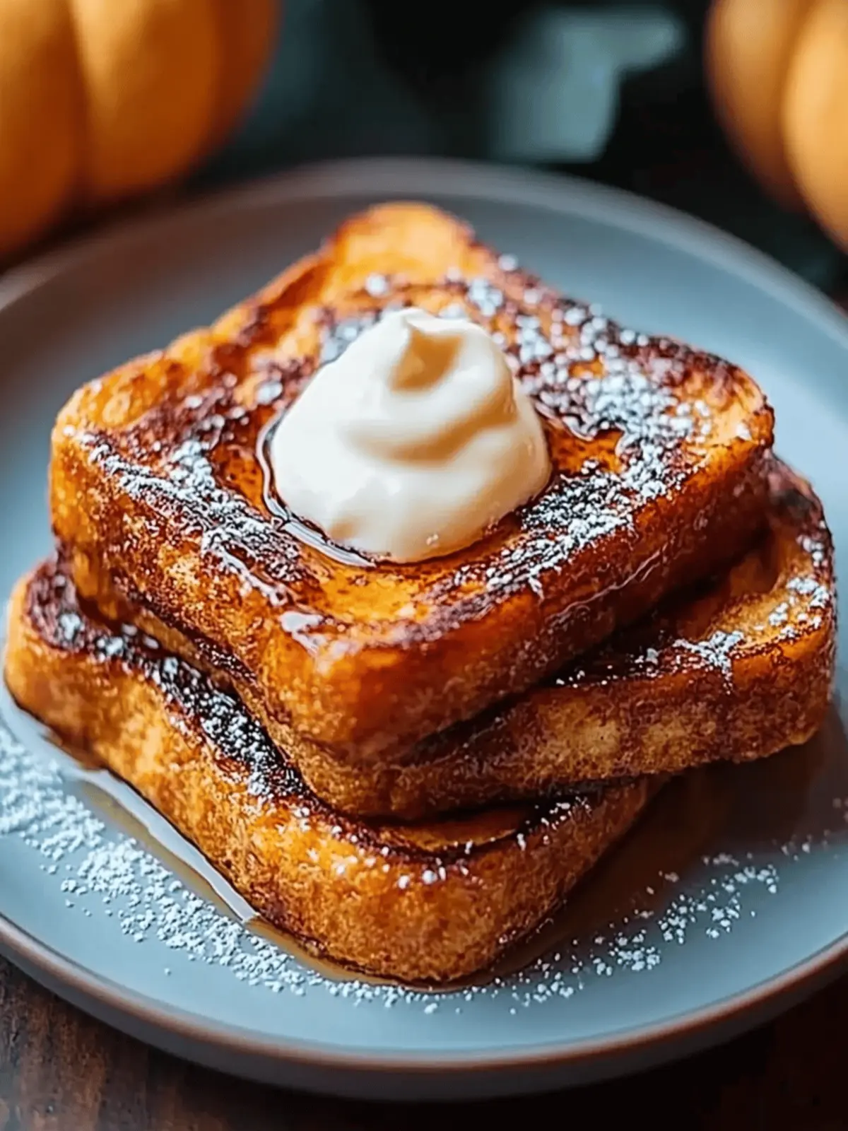 Pumpkin French Toast Breakfast