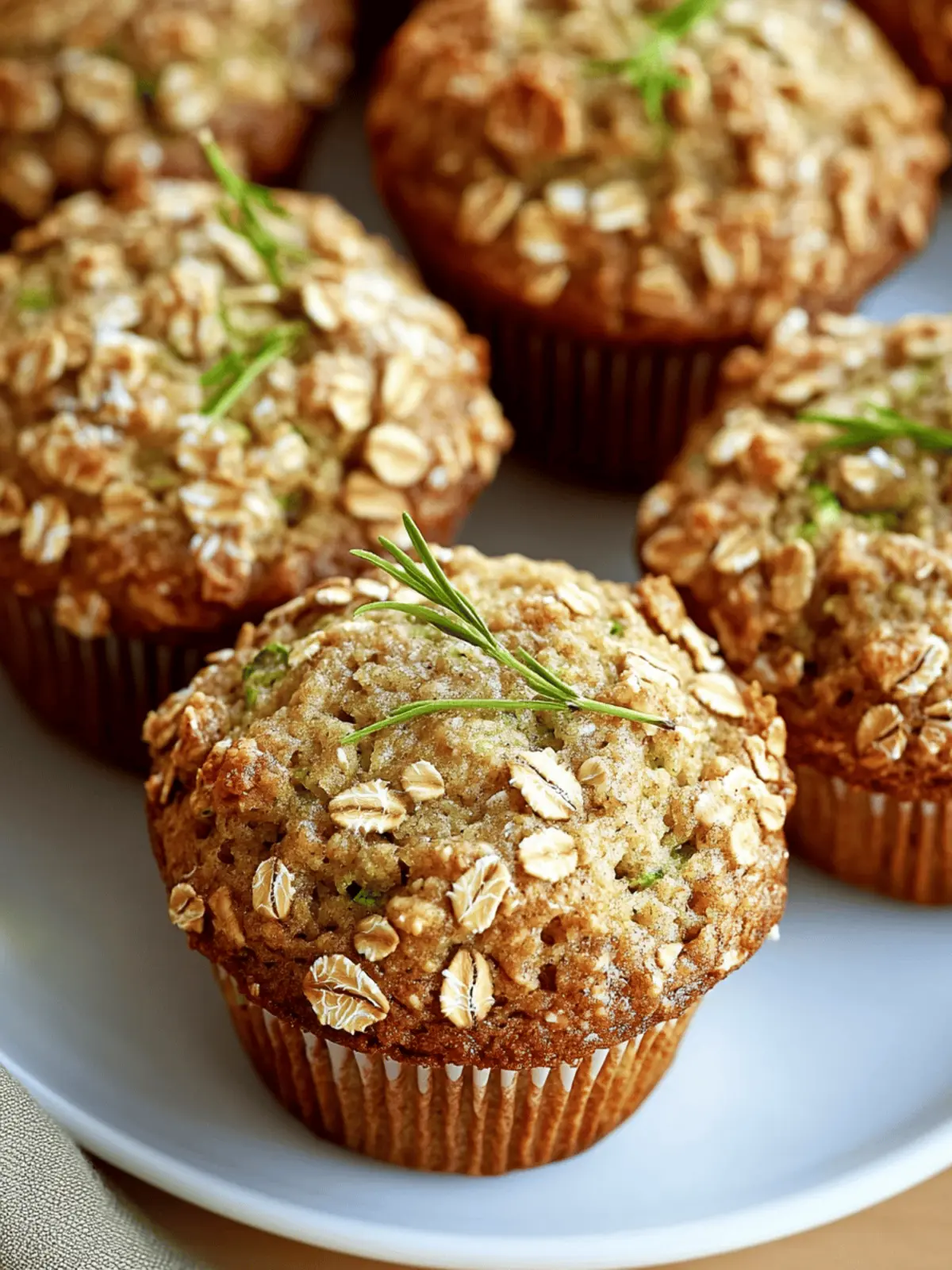 Zucchini Oatmeal Muffins