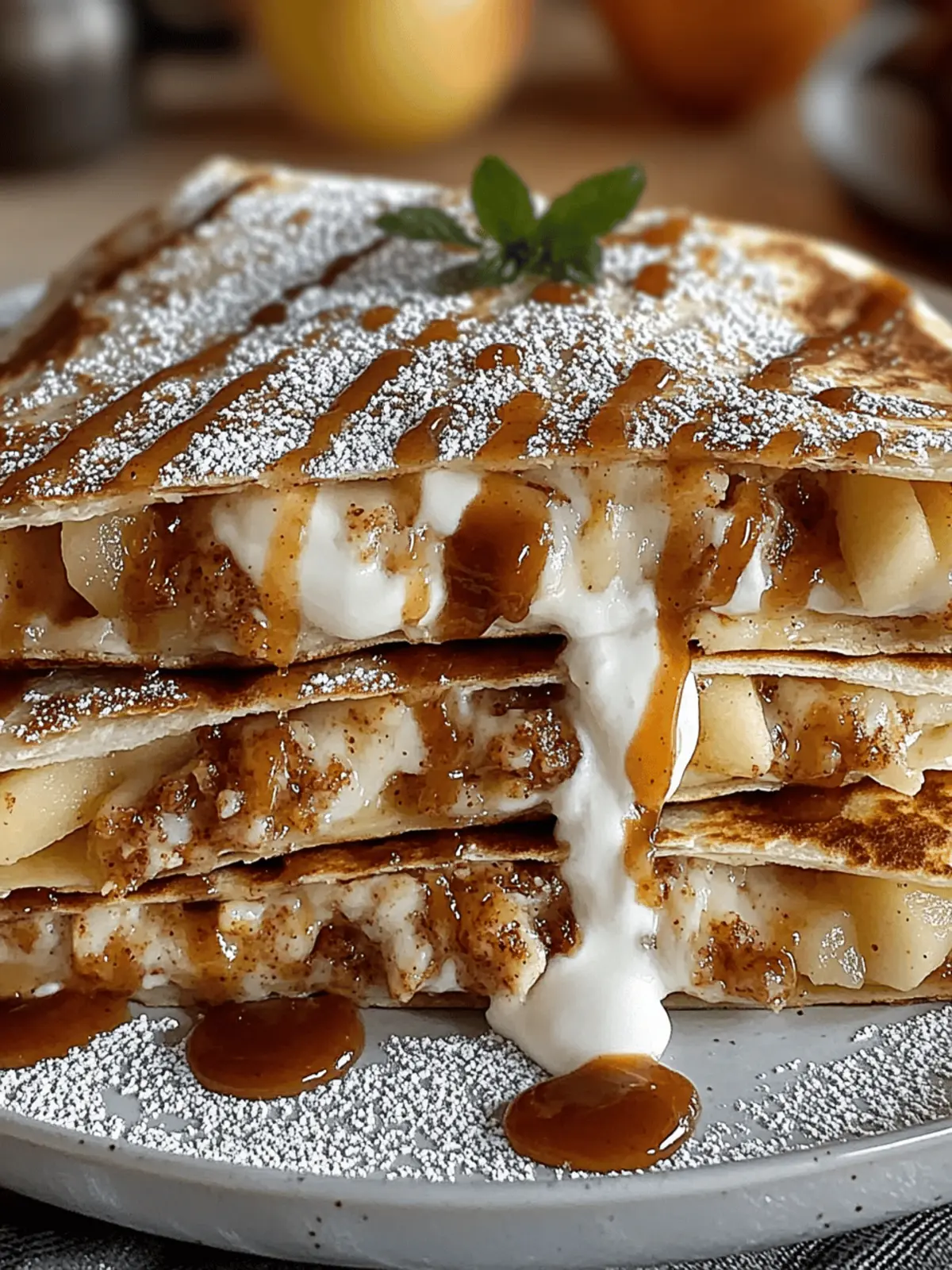 Apple Cinnamon Breakfast Quesadillas