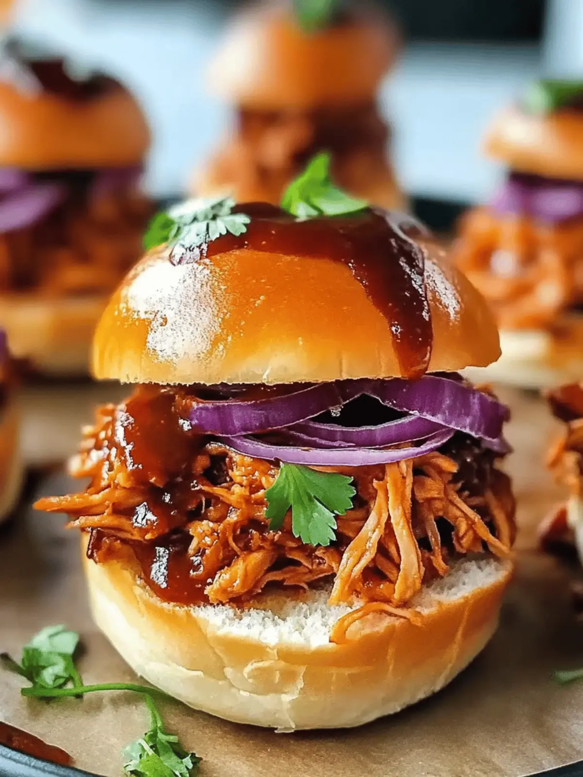 BBQ Pulled Chicken Sliders