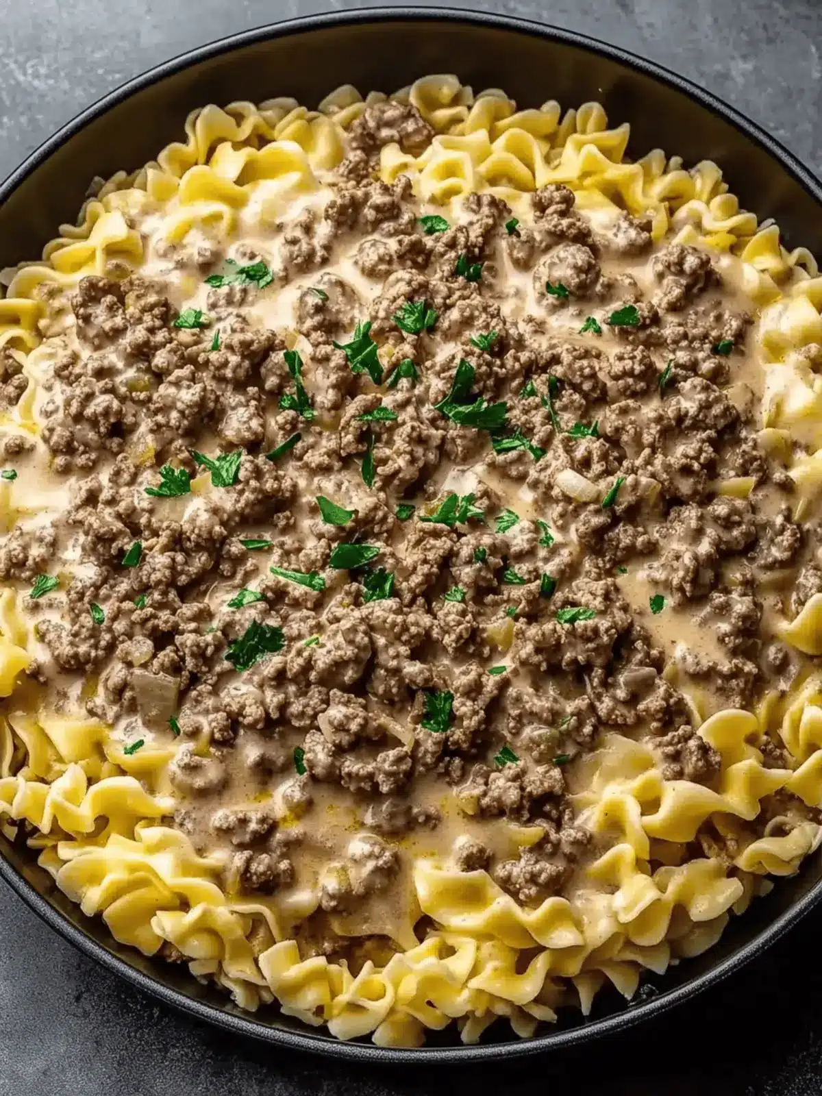 Ground Beef Stroganoff
