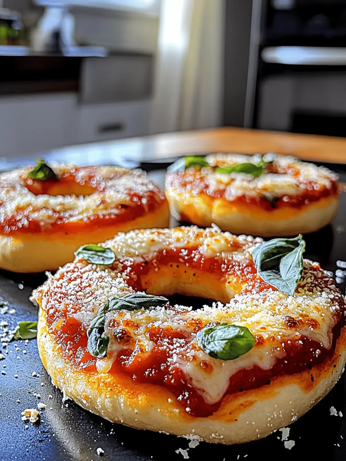 Giant Pizza Bagels