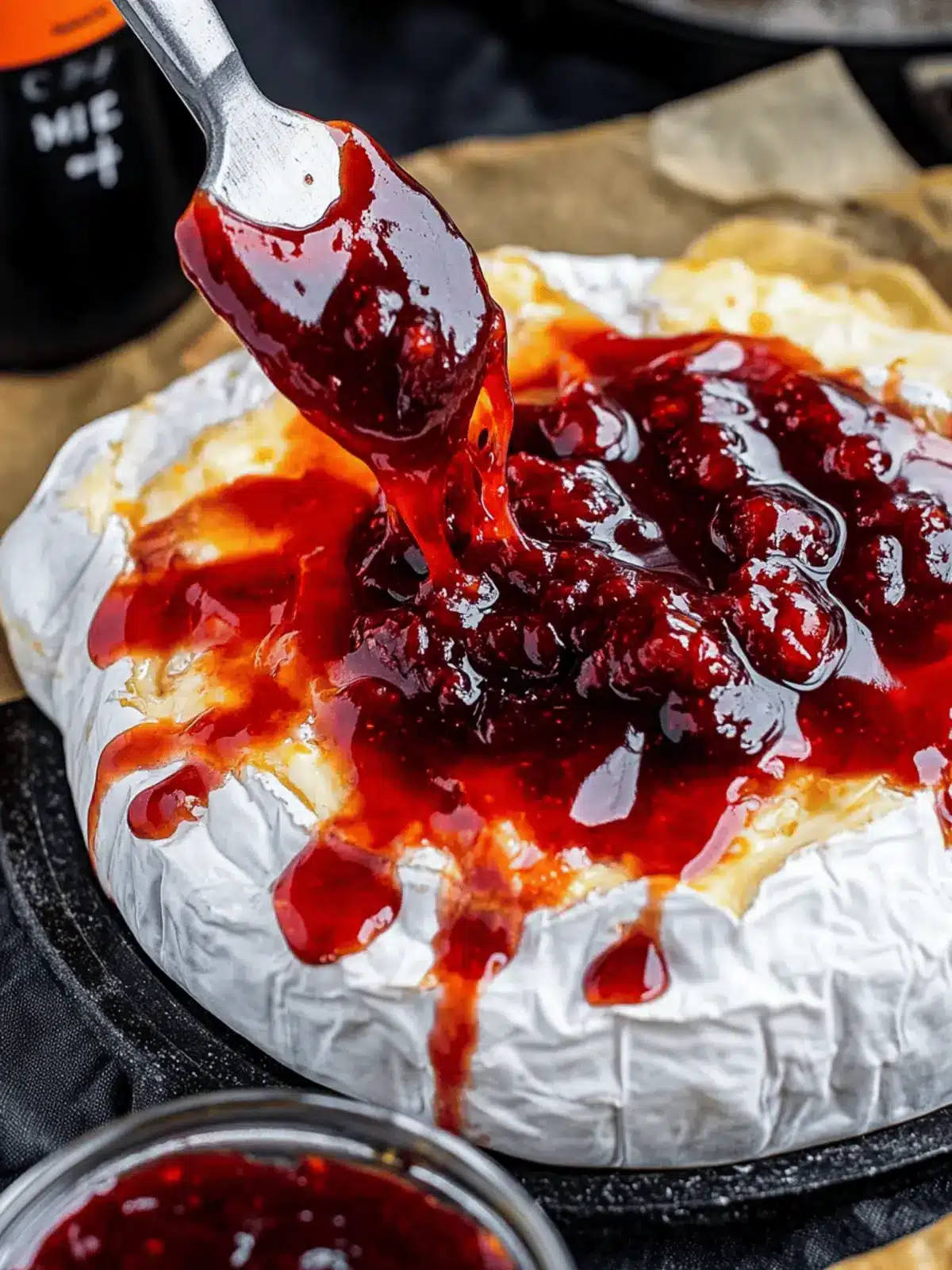 Halloween Bloody Baked Brie