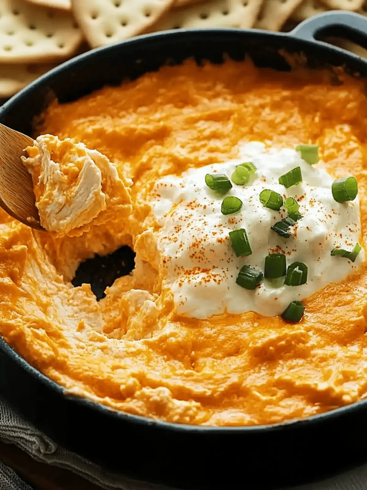 Spicy, Creamy Buffalo Chicken Dip