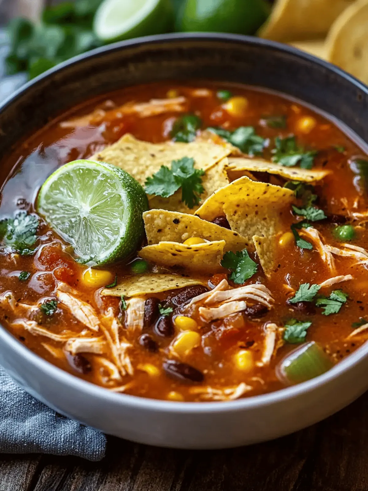 Crockpot Chicken Tortilla Soup
