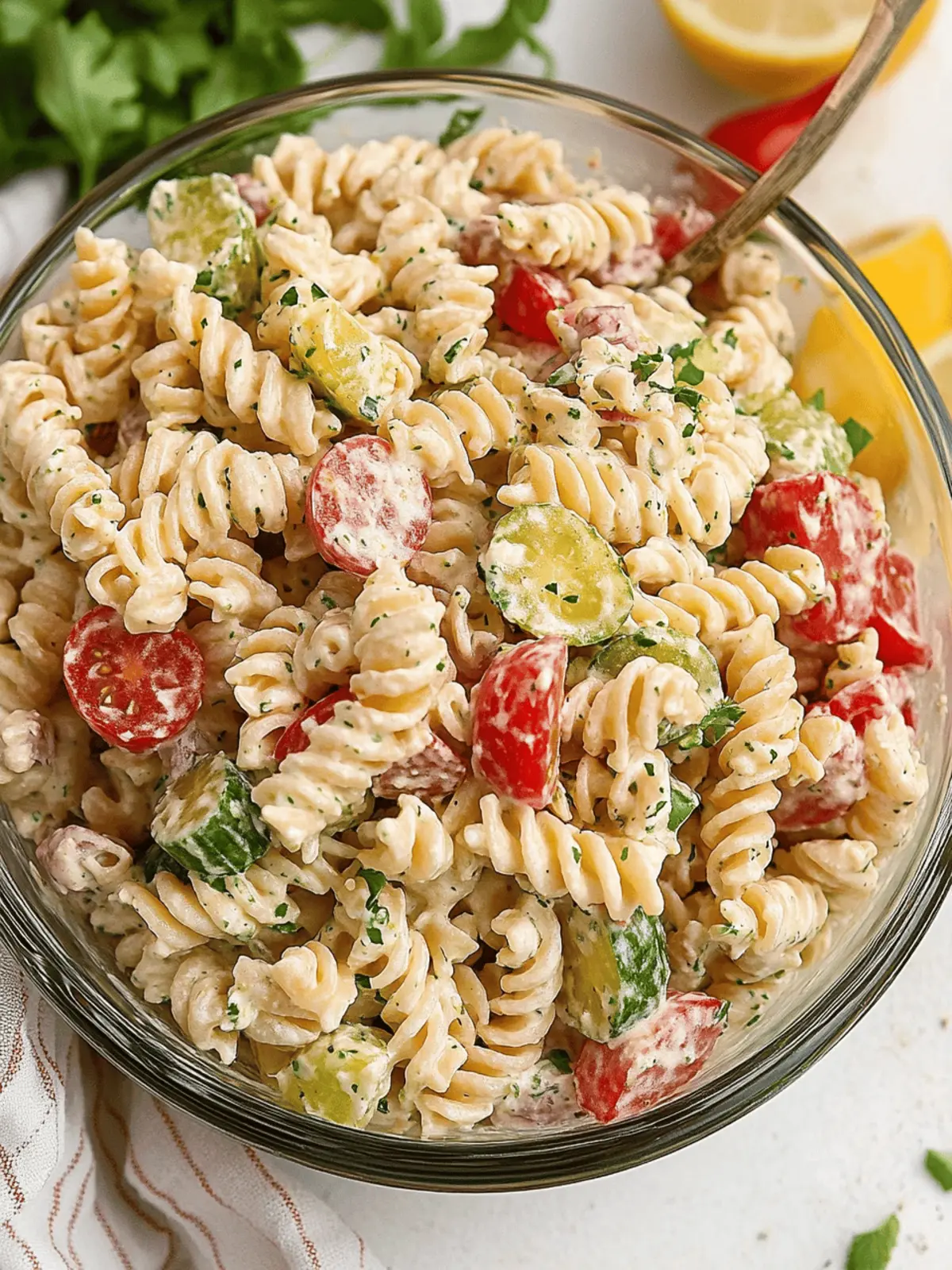 Creamy High-Protein Pasta Salad