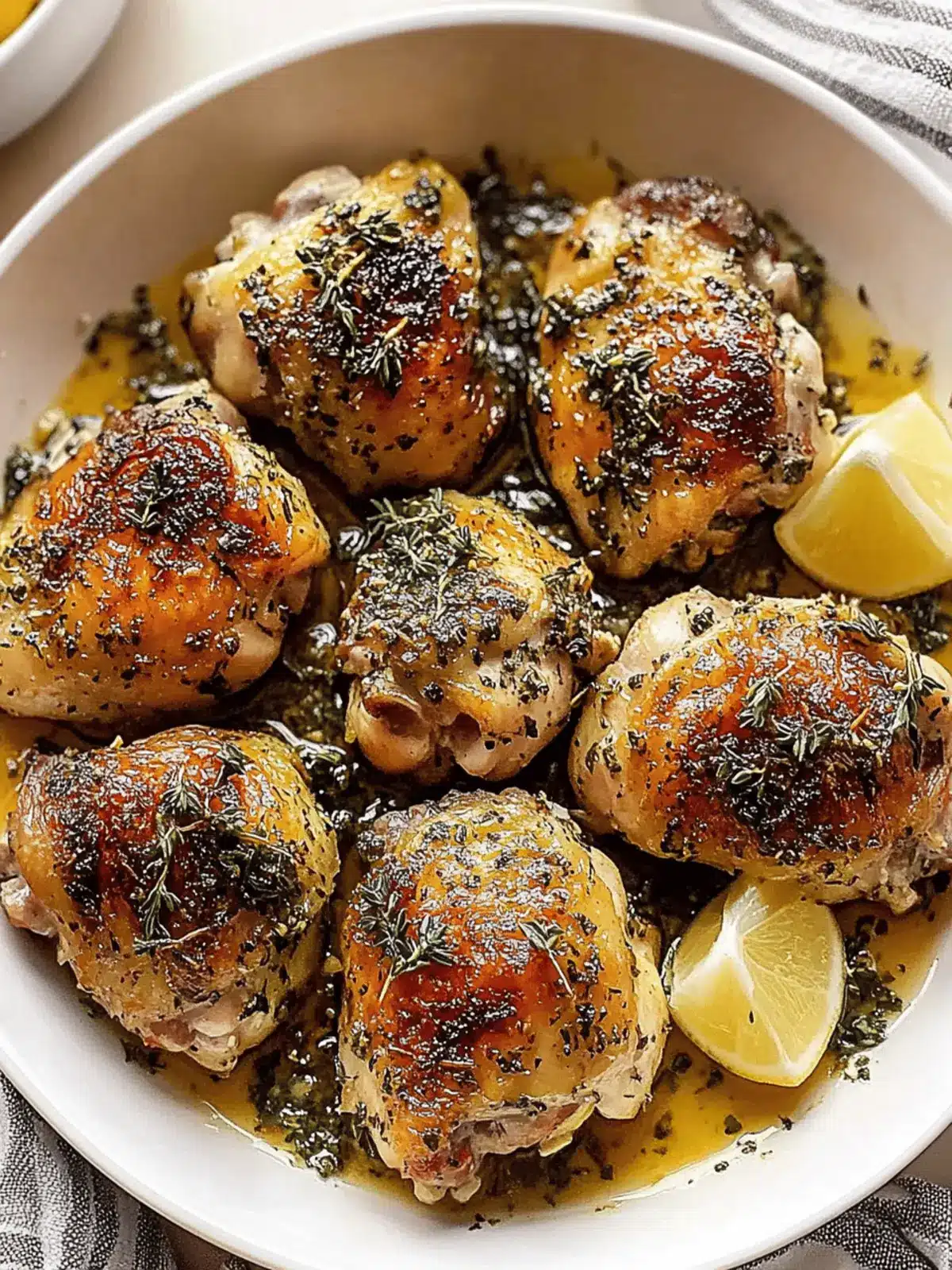 Baked Italian Chicken Thighs
