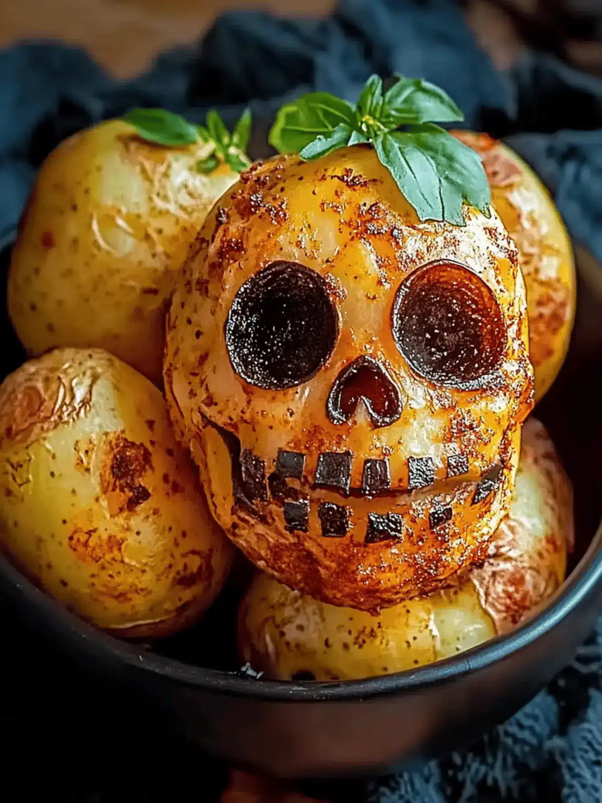 Spooky Skull Potatoes