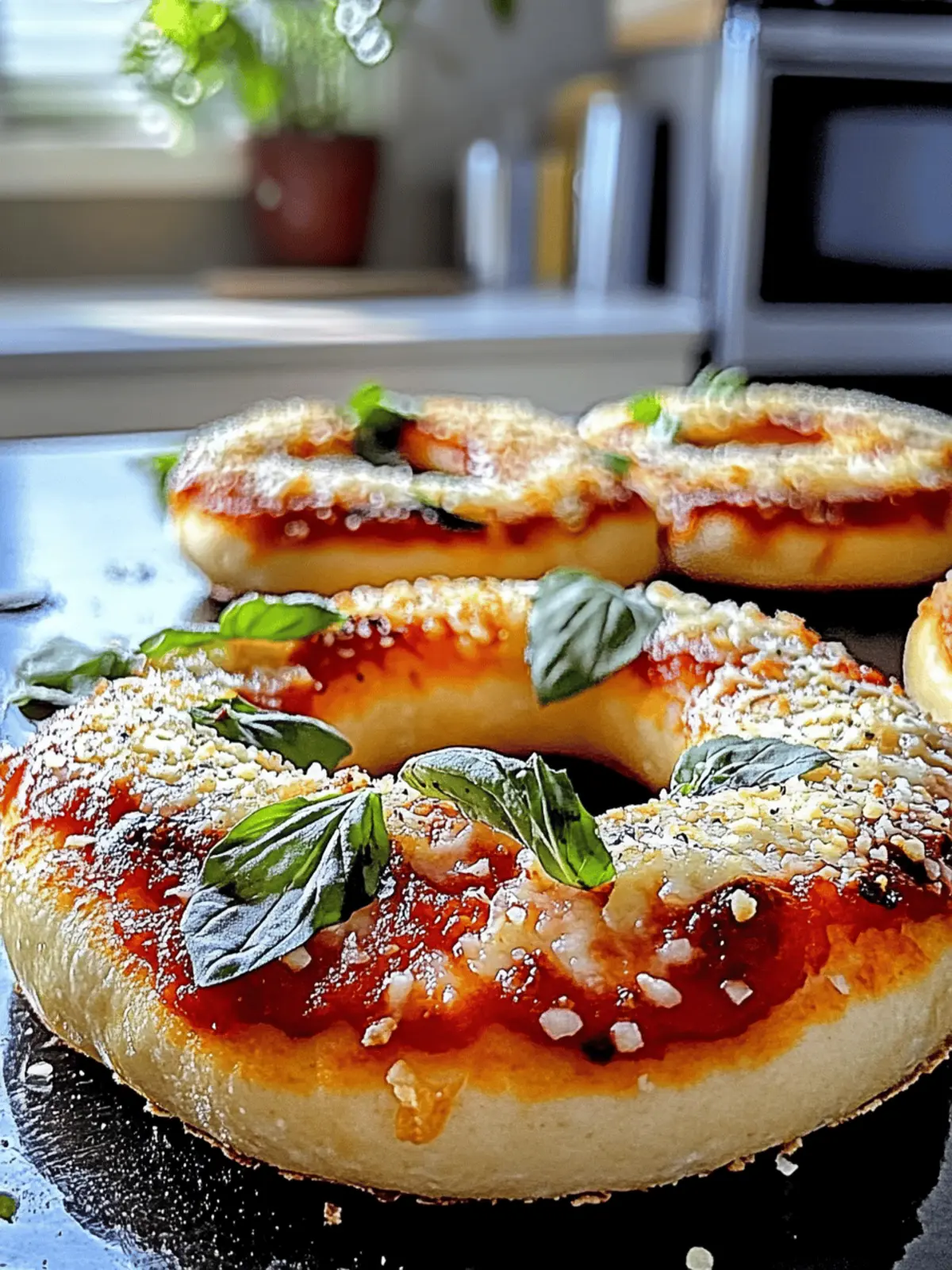 Giant Pizza Bagels