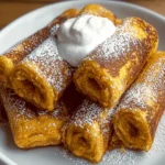Pumpkin French Toast Roll-Ups