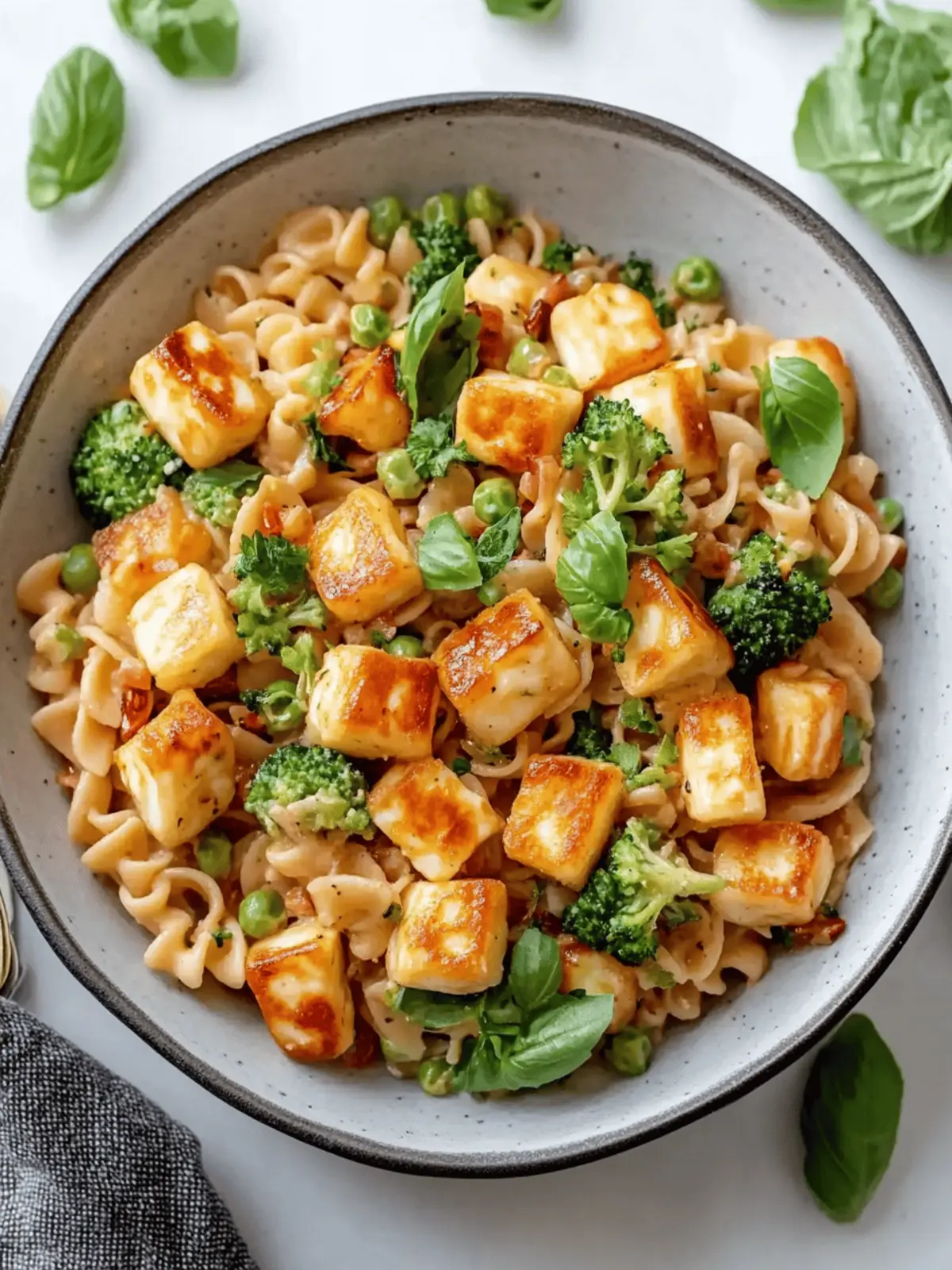 Colorful Halloumi Pasta Salad