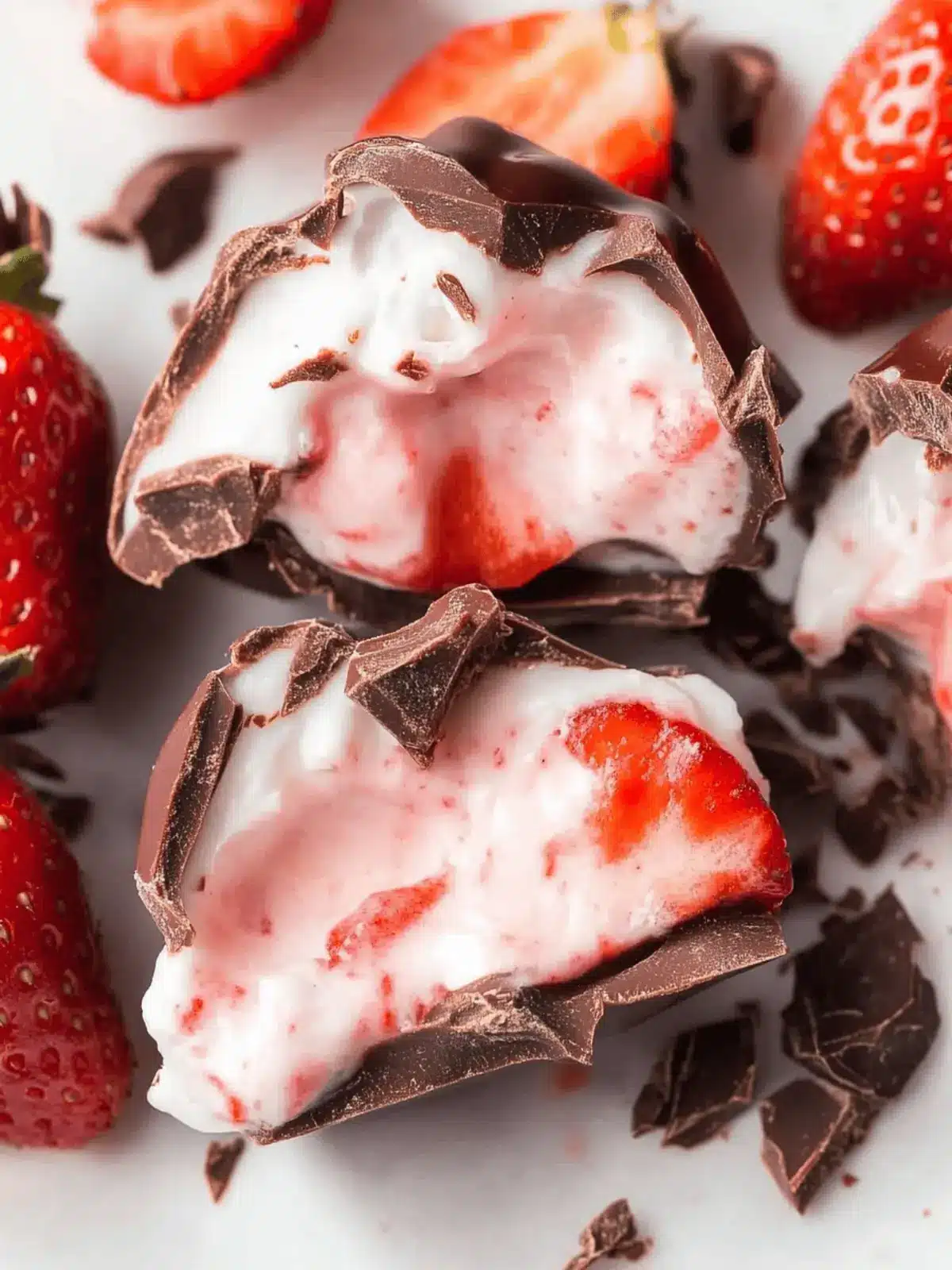 Chocolate Strawberry Yogurt Clusters