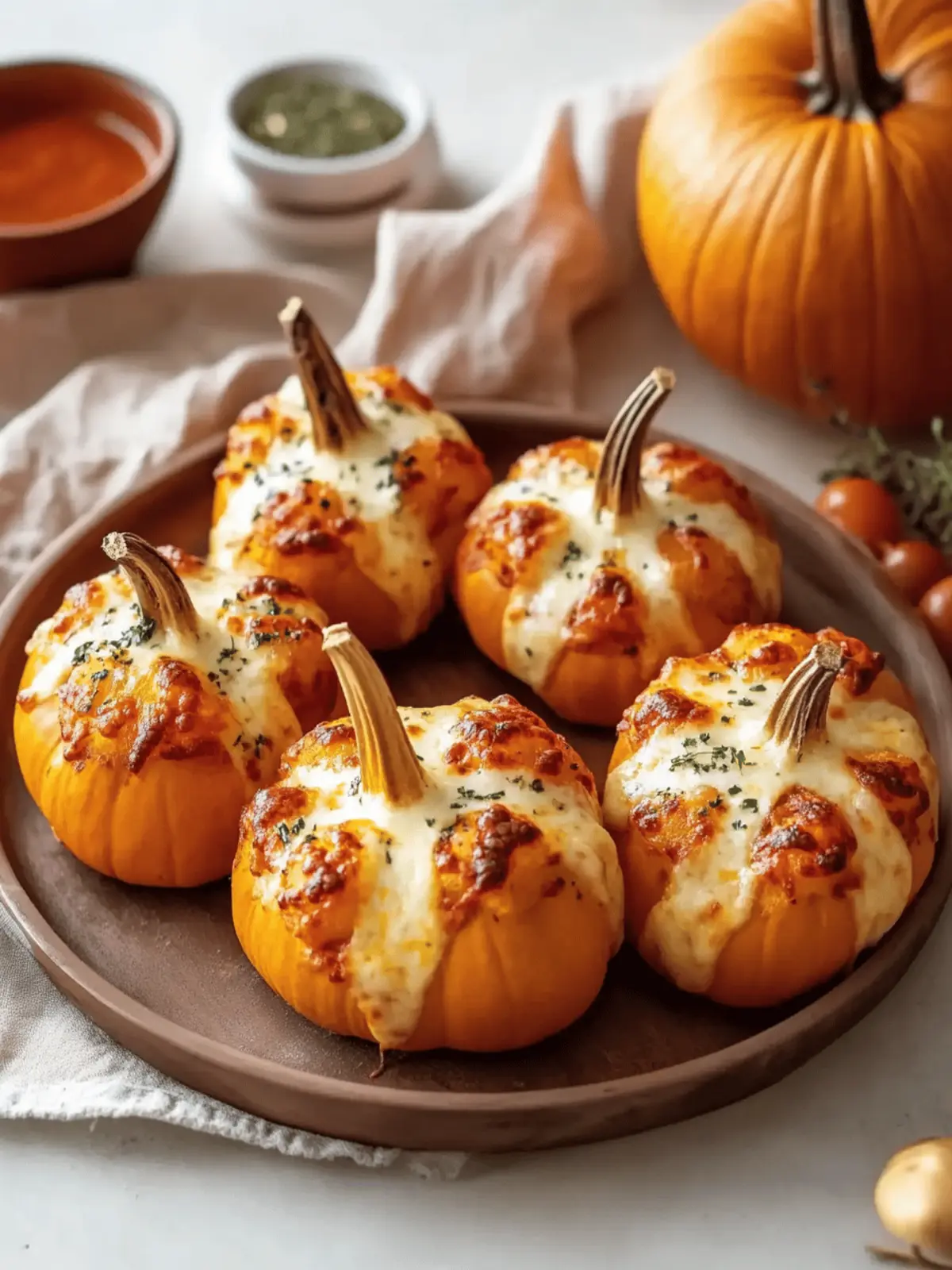 Pizza-Stuffed Pumpkins