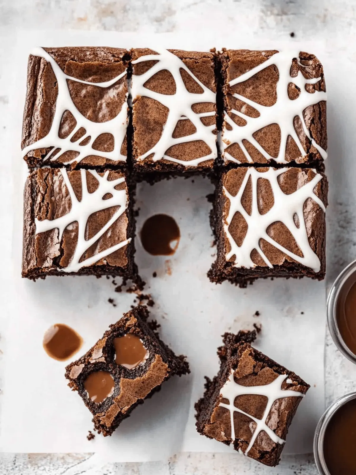 Spider Web Brownies