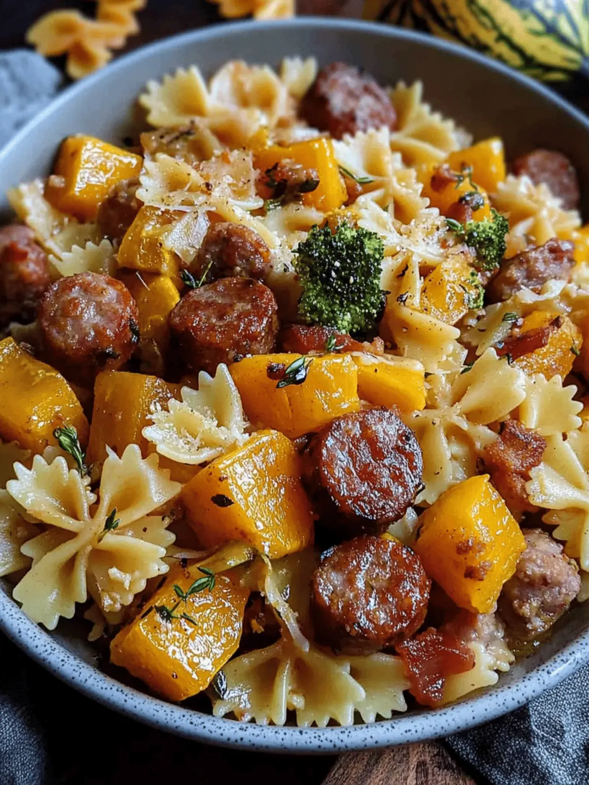 Autumn Sausage Pasta Squash
