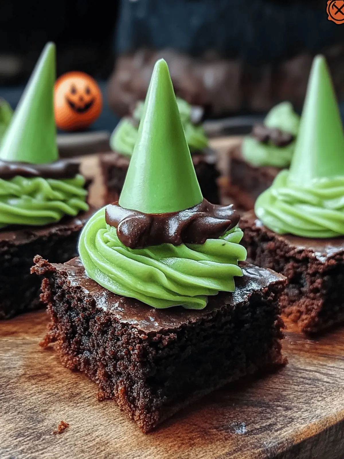 Wicked Witch Hat Brownies