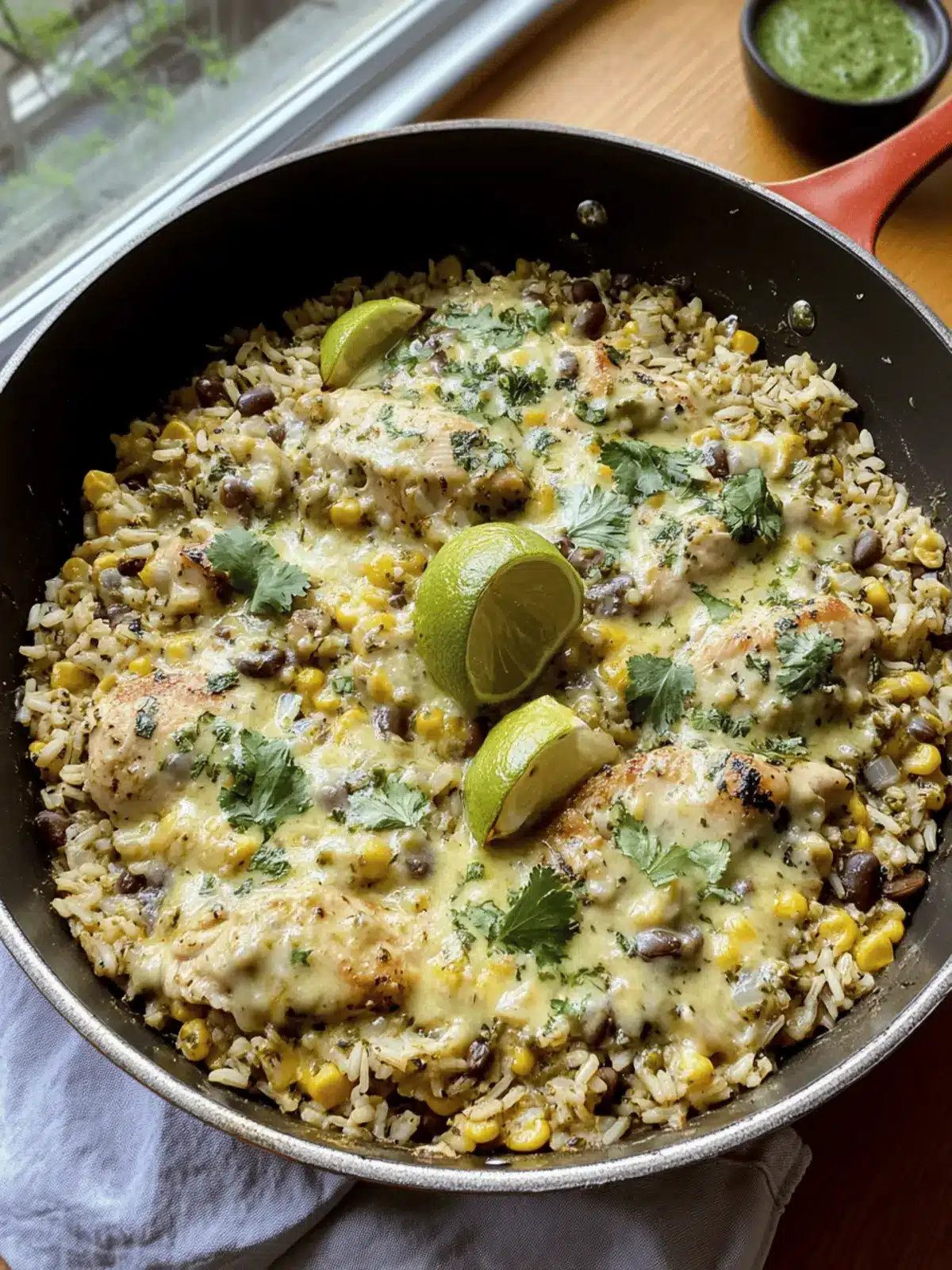 Salsa Verde Chicken & Rice Skillet