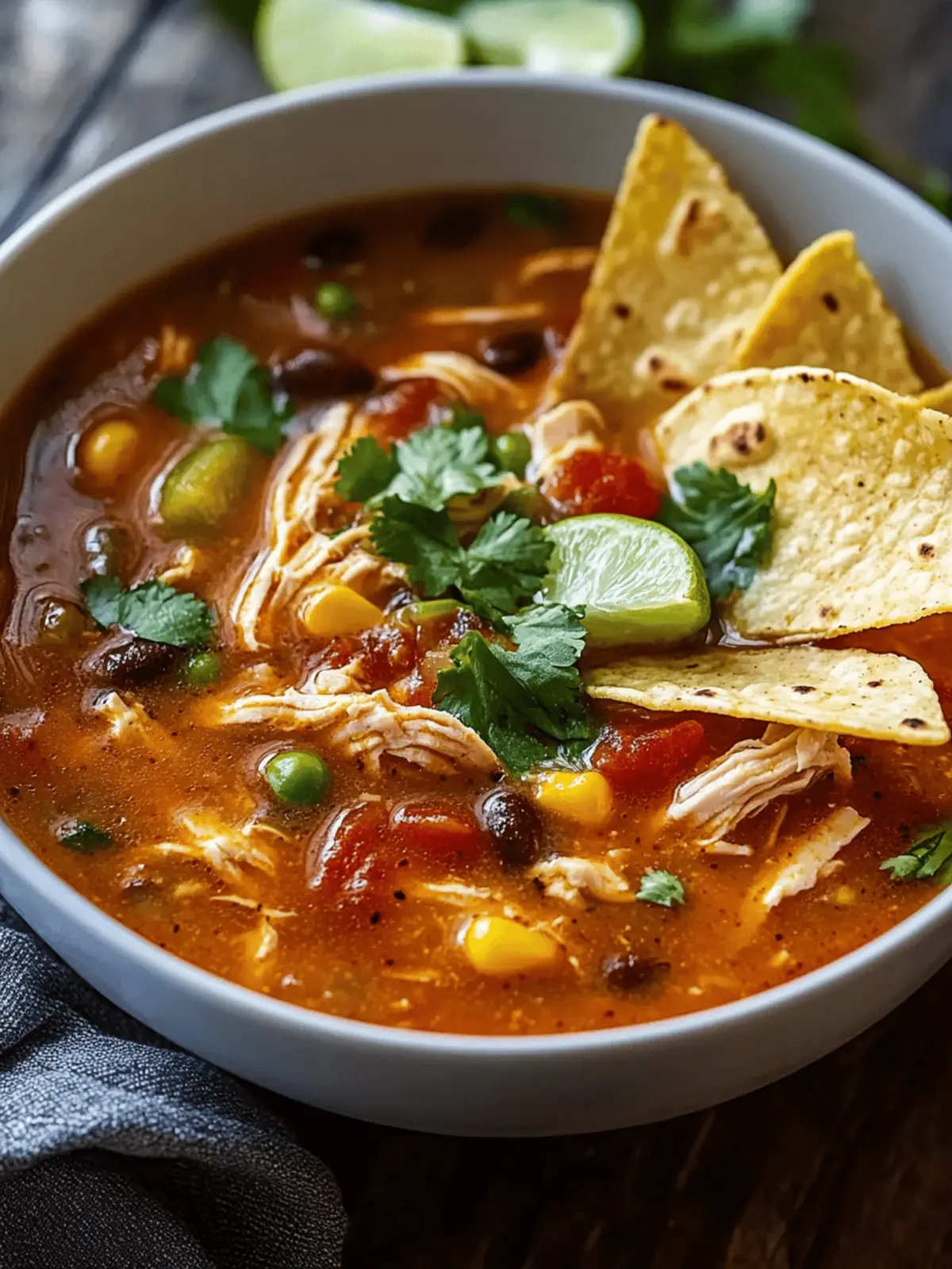 Crockpot Chicken Tortilla Soup