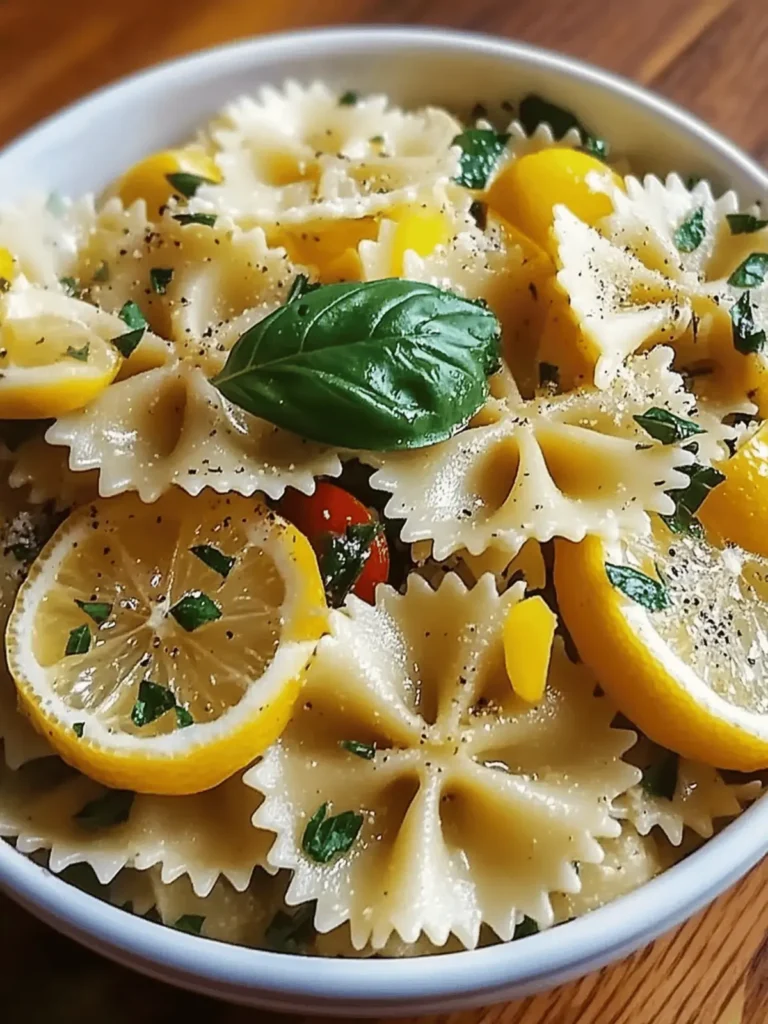 Lemon Basil Bowtie Pasta Salad