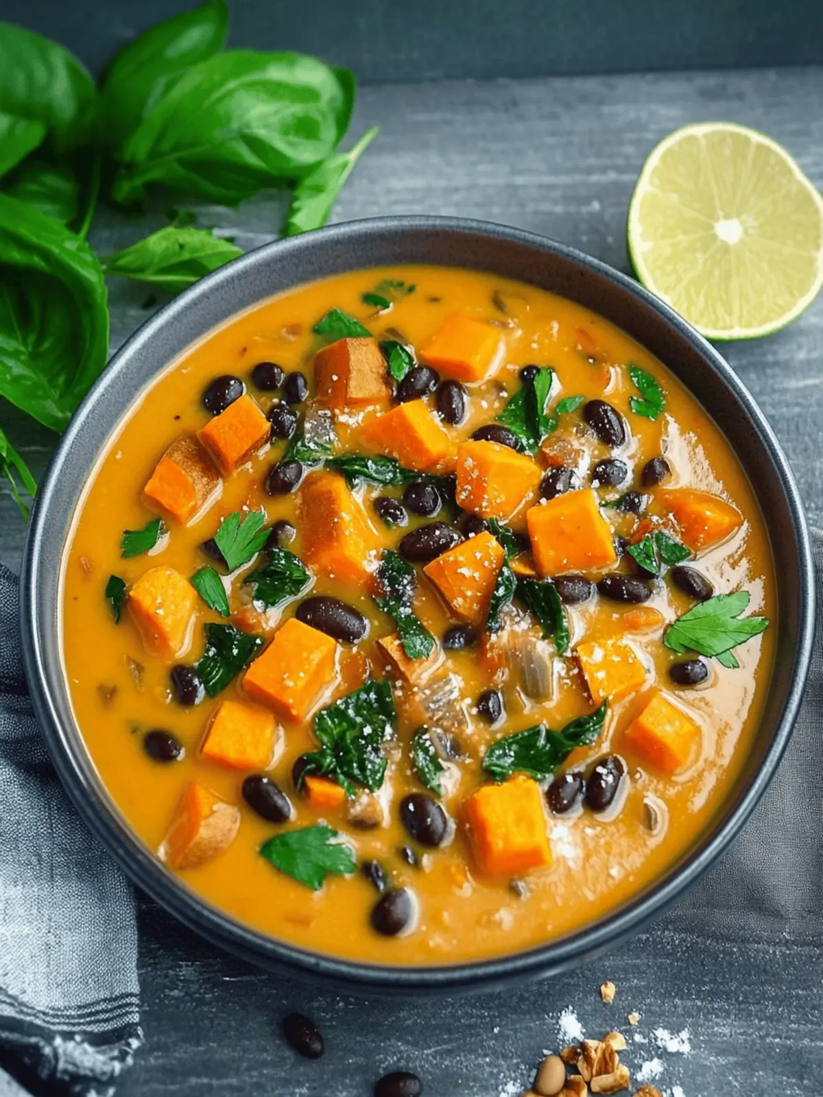 Black Bean and Sweet Potato Soup