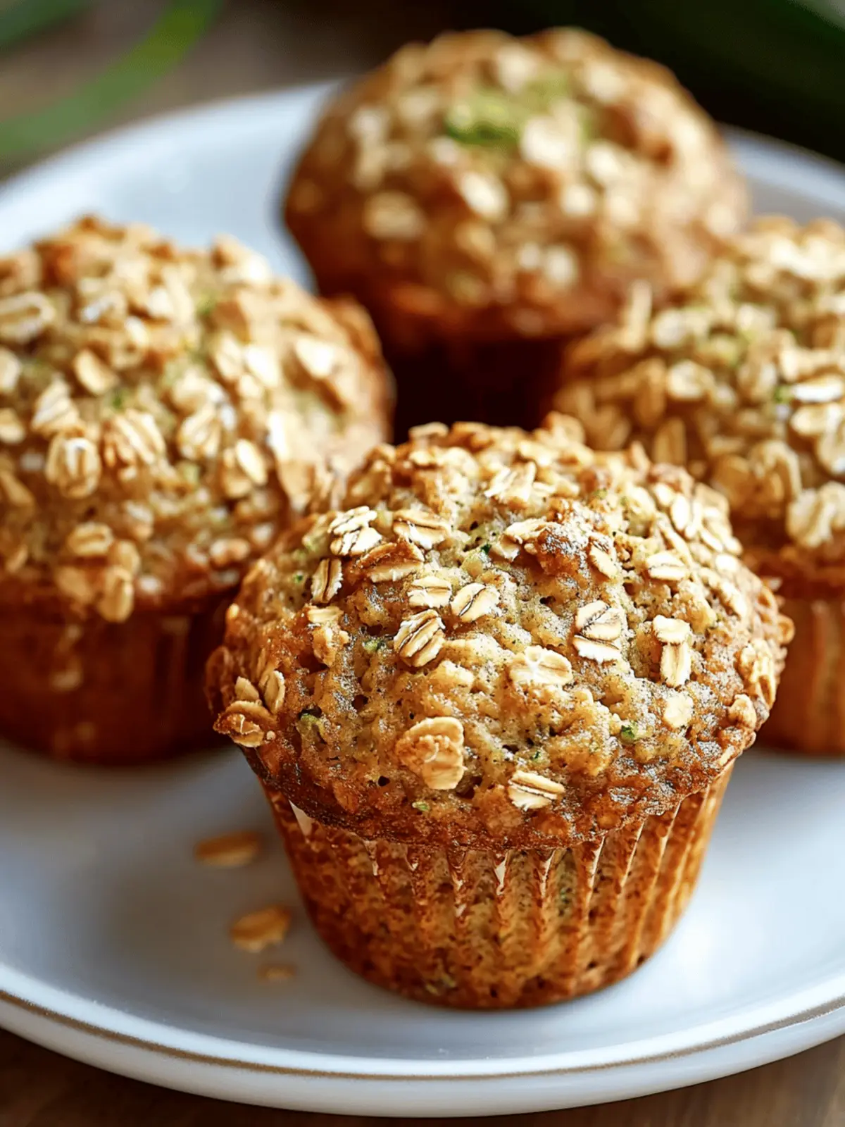 Zucchini Oatmeal Muffins