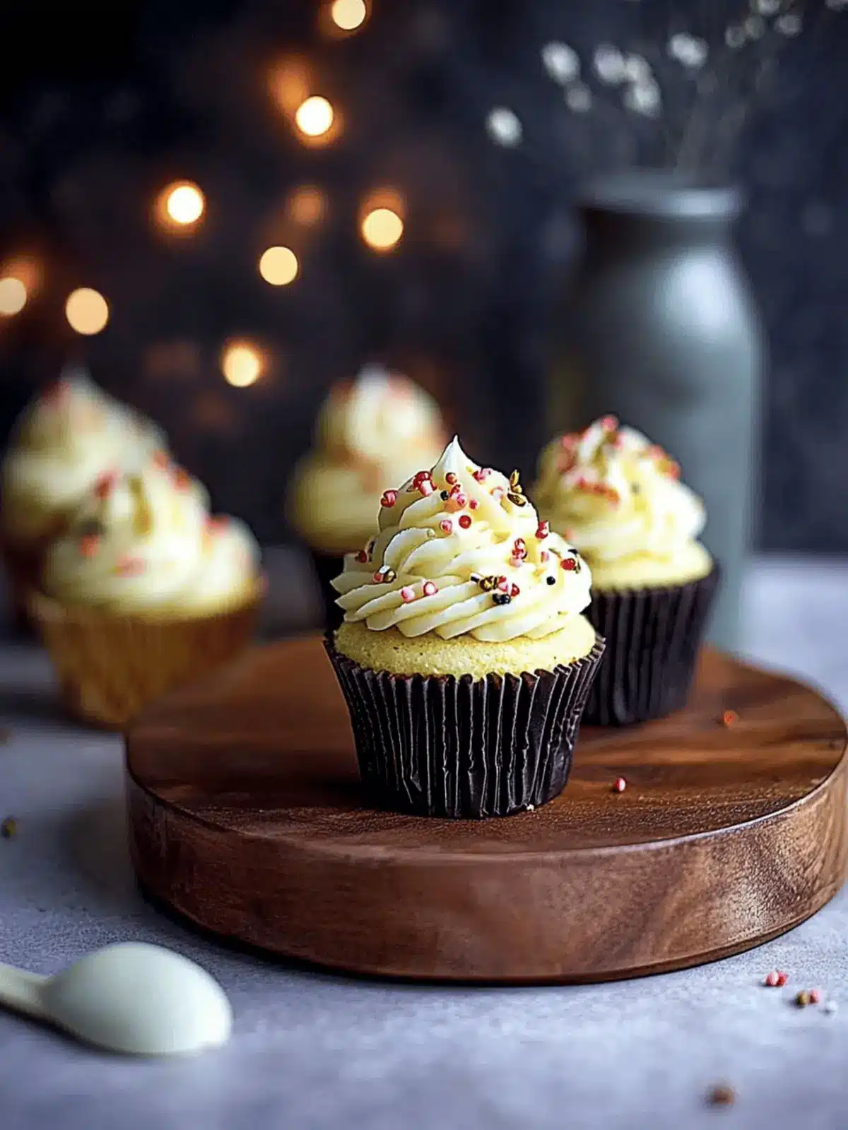 Eggless Burfi Cupcakes