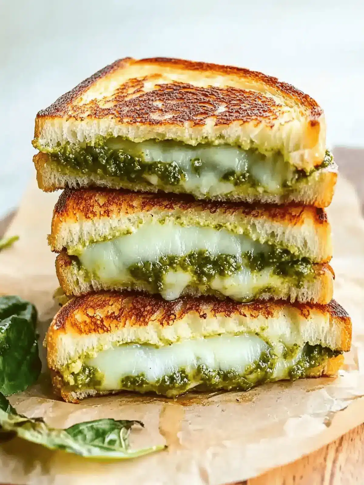 Sourdough Pesto Grilled Cheese