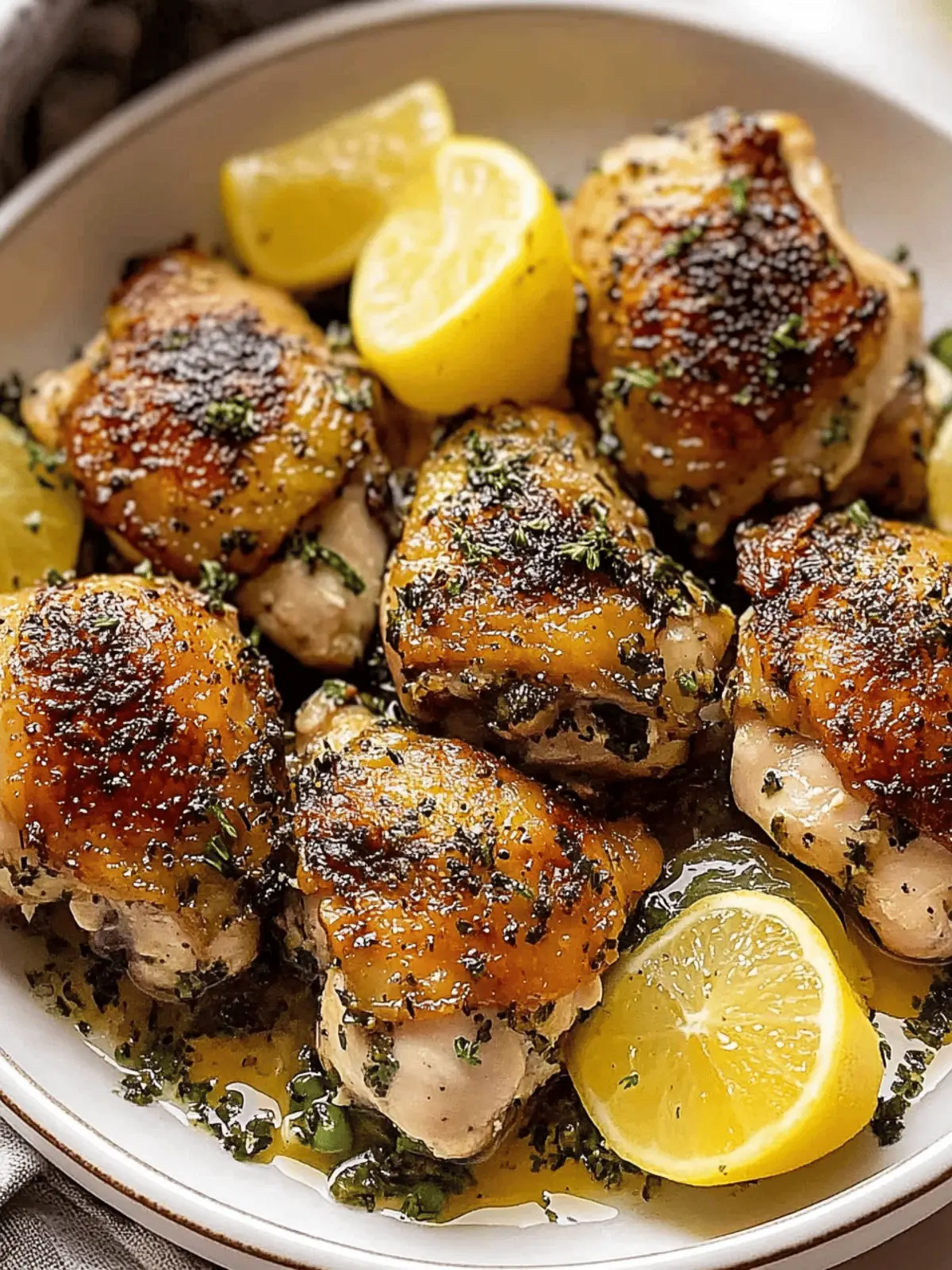 Baked Italian Chicken Thighs