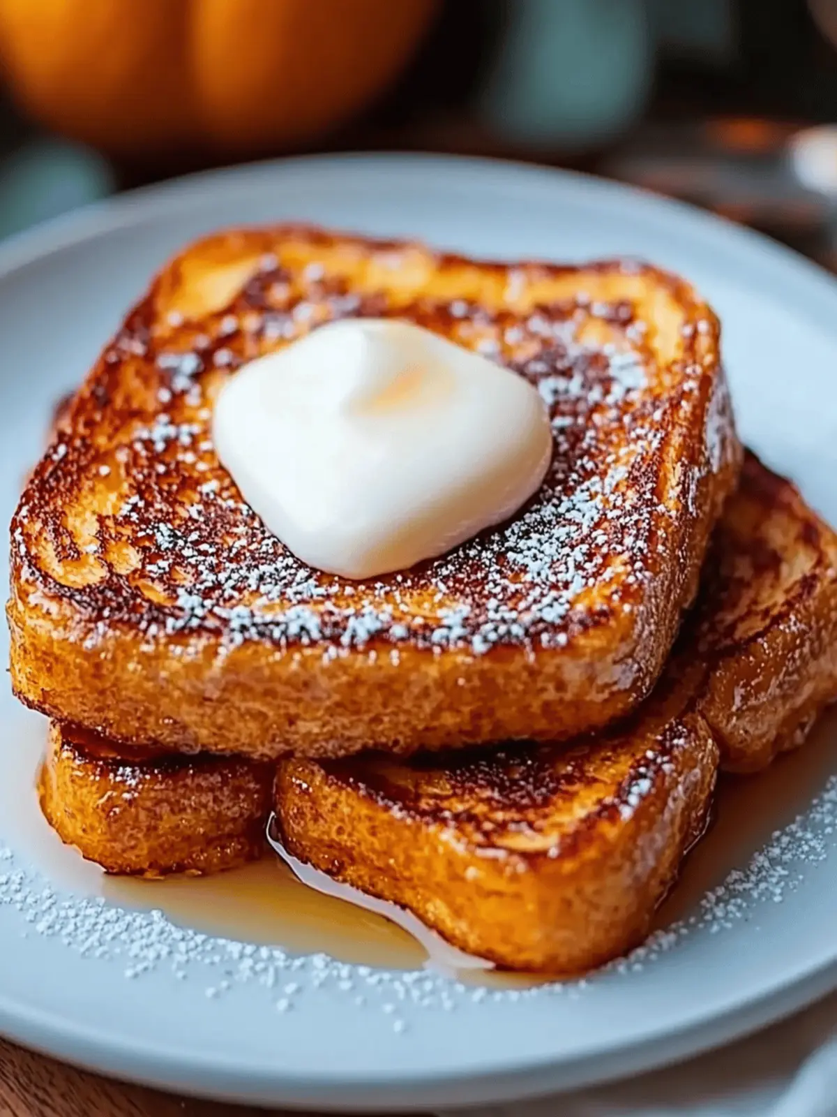 Pumpkin French Toast Breakfast