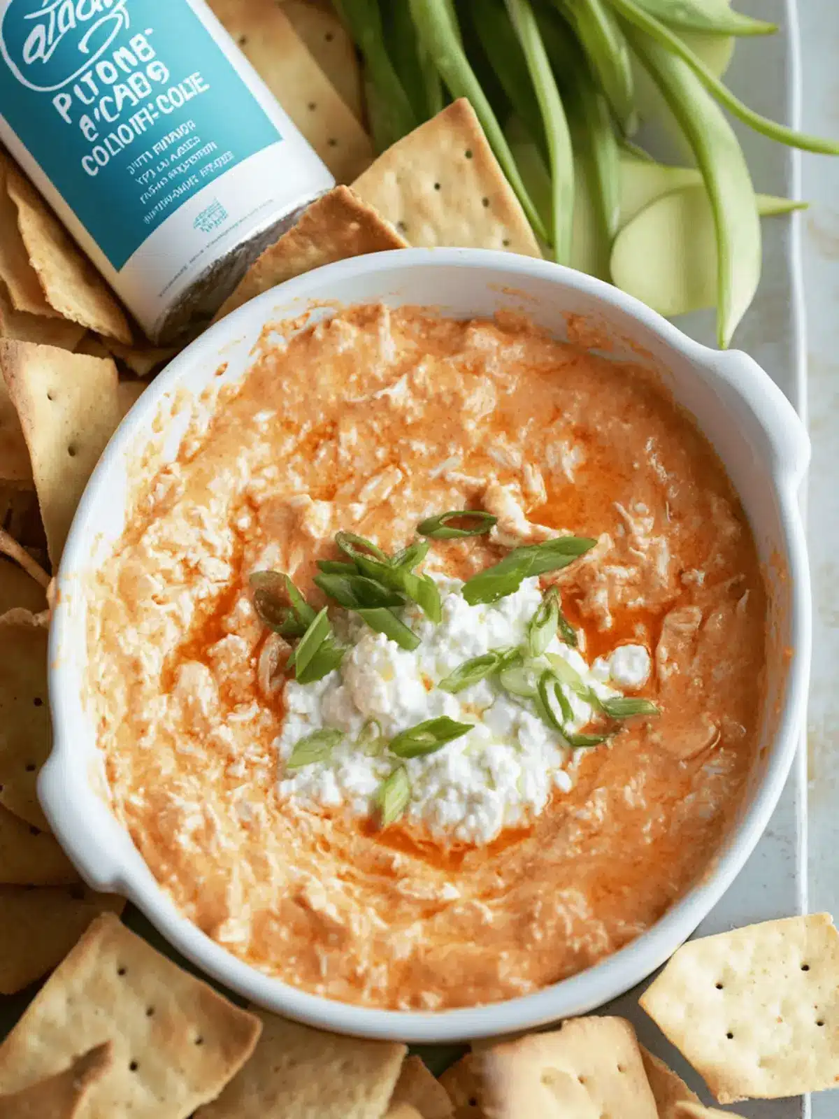 Protein-Packed Buffalo Chicken Dip with Cottage Cheese